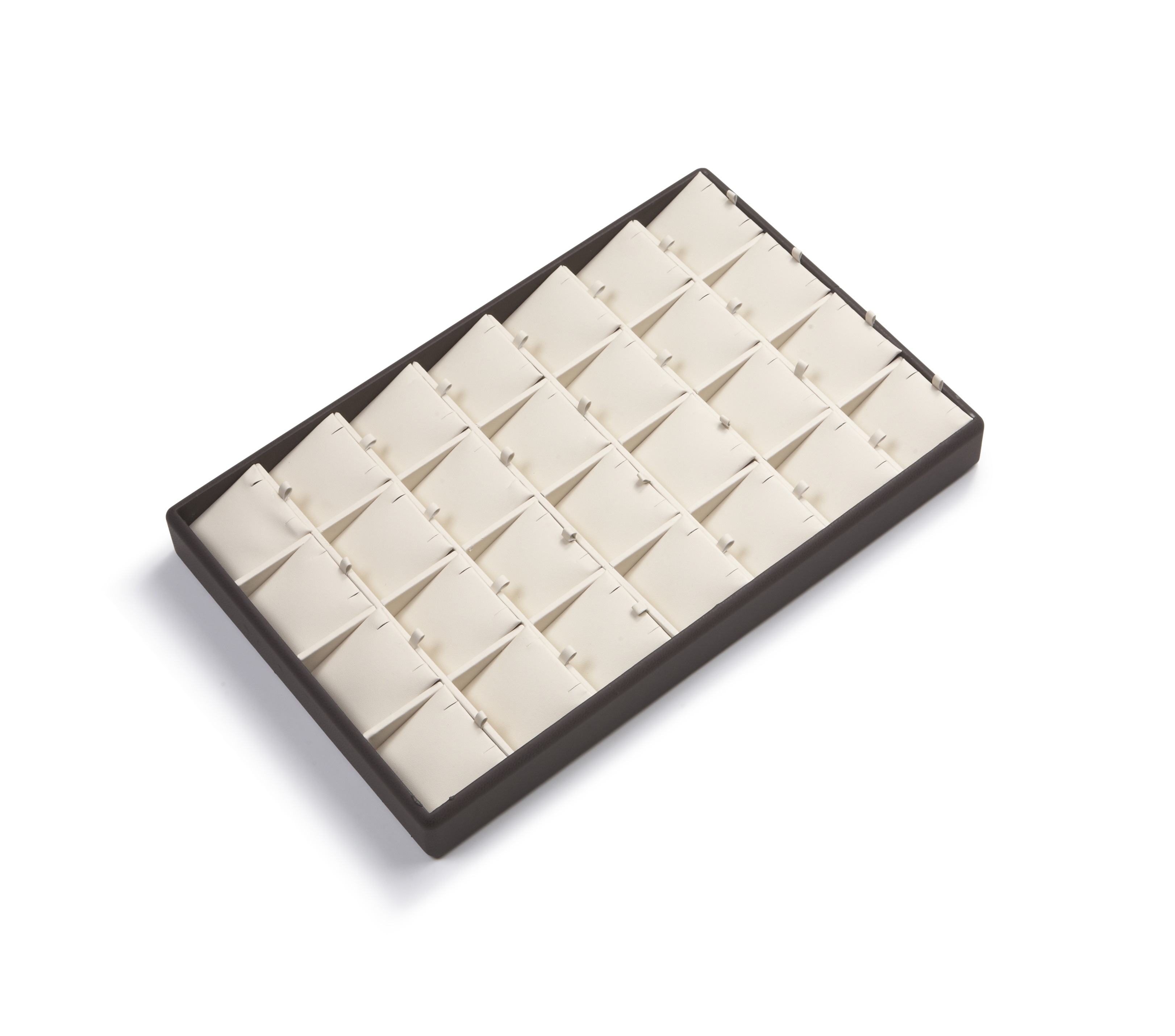 Chocolate/Beige Leatherette 28 Pendant Tray