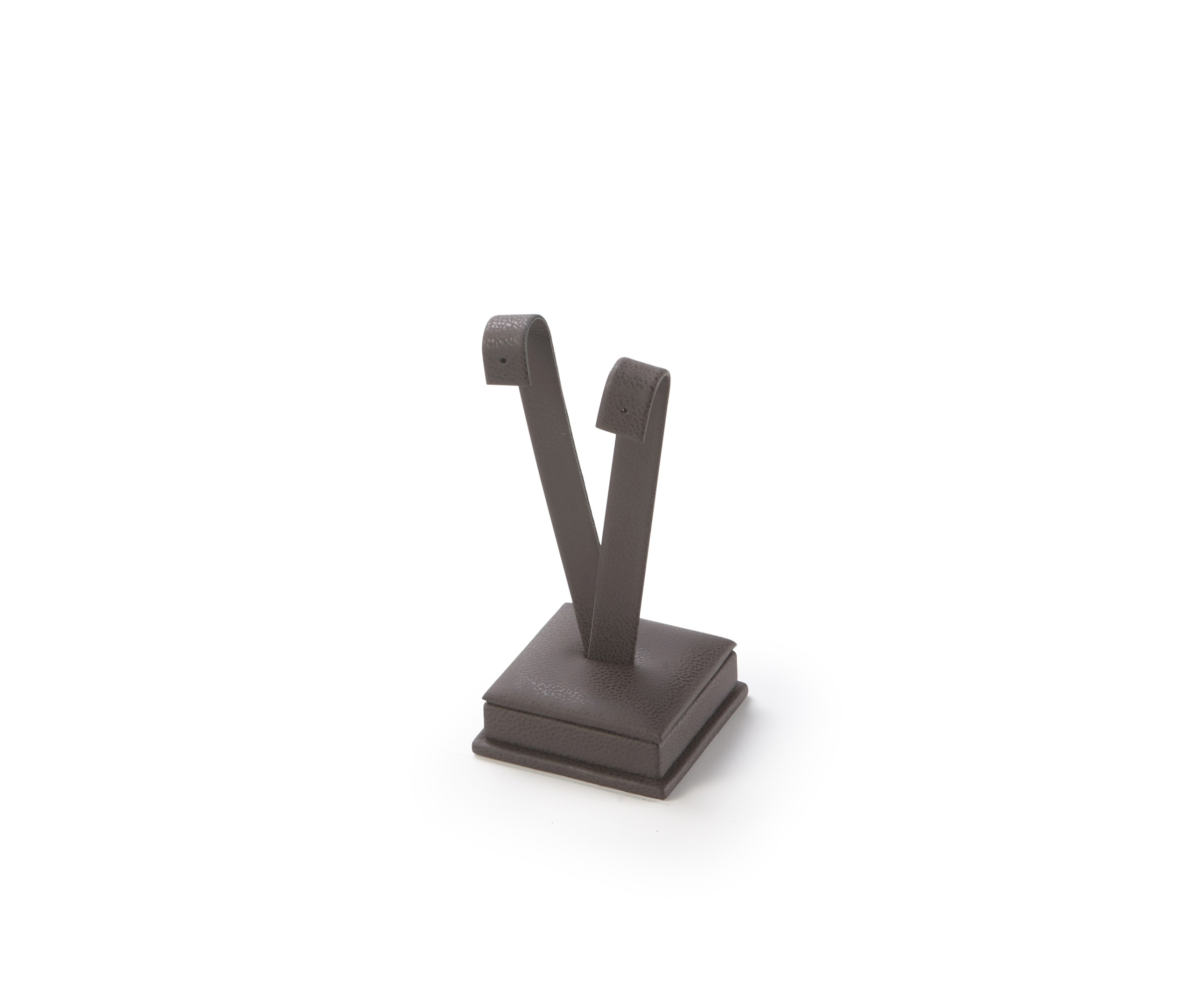 Chocolate Leatherette Tall Earring Stand
