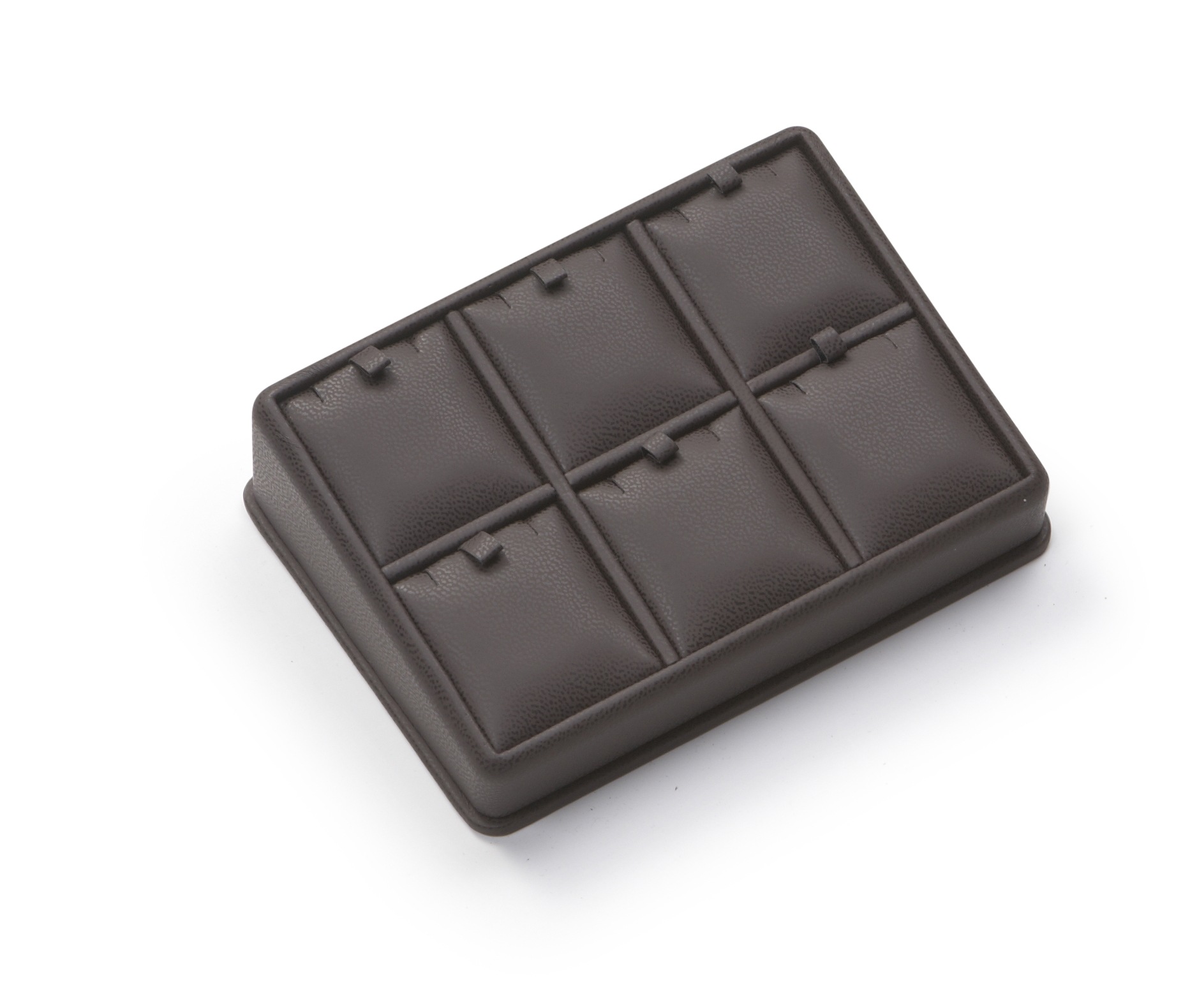 Chocolate Leatherette 6 Pendant Stand