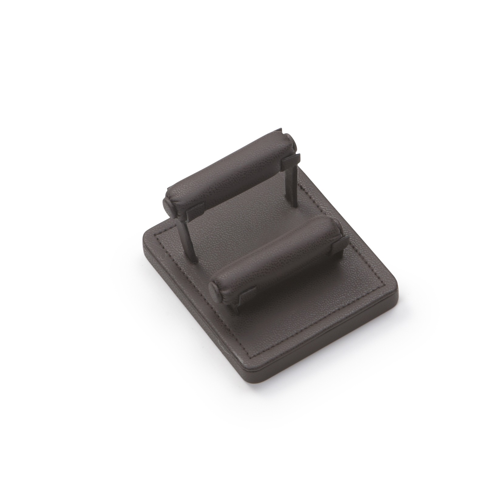 Chocolate Leatherette 2 Ring Stand