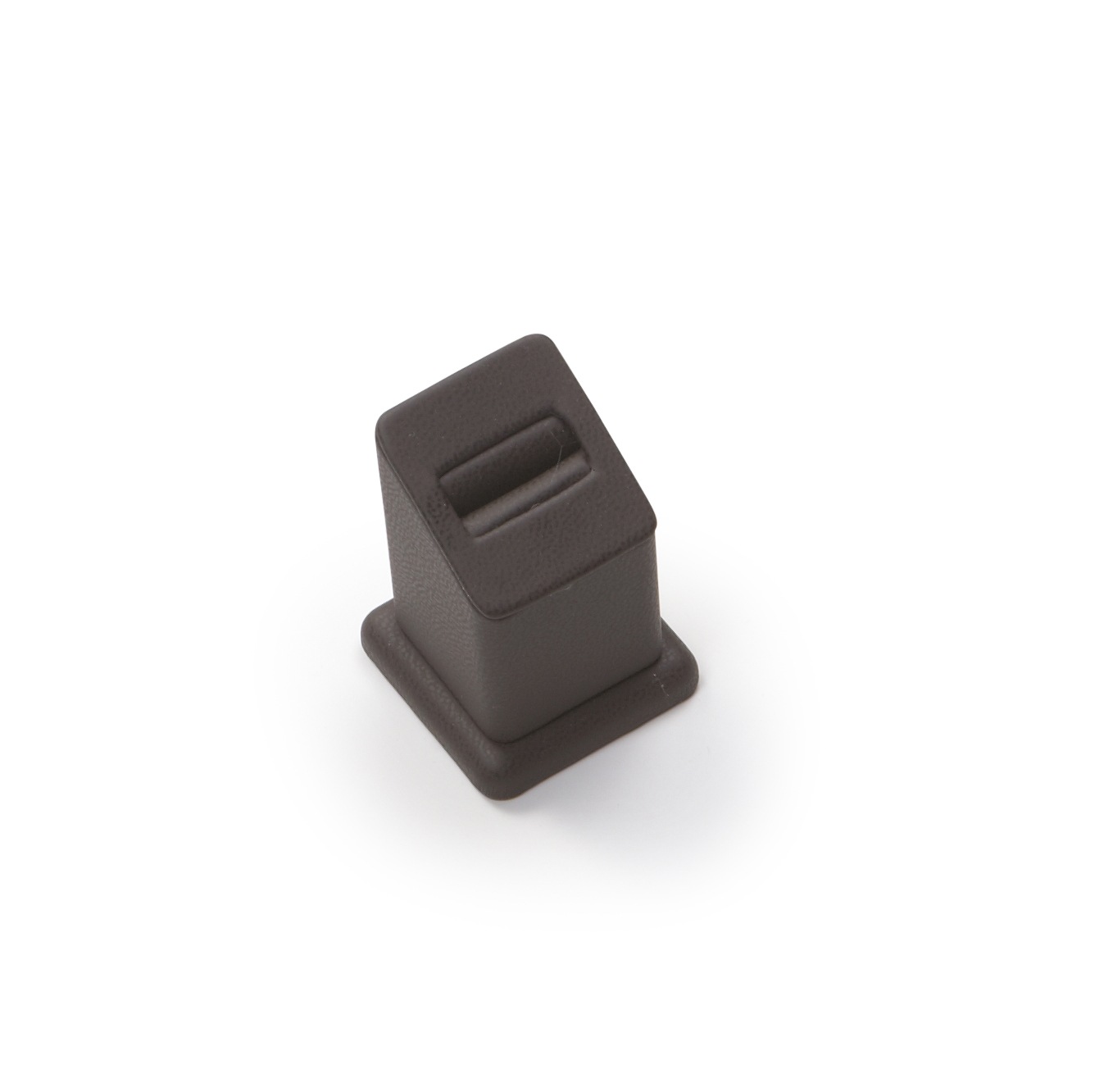 Chocolate Leatherette Medium 1 Ring Slot Stand