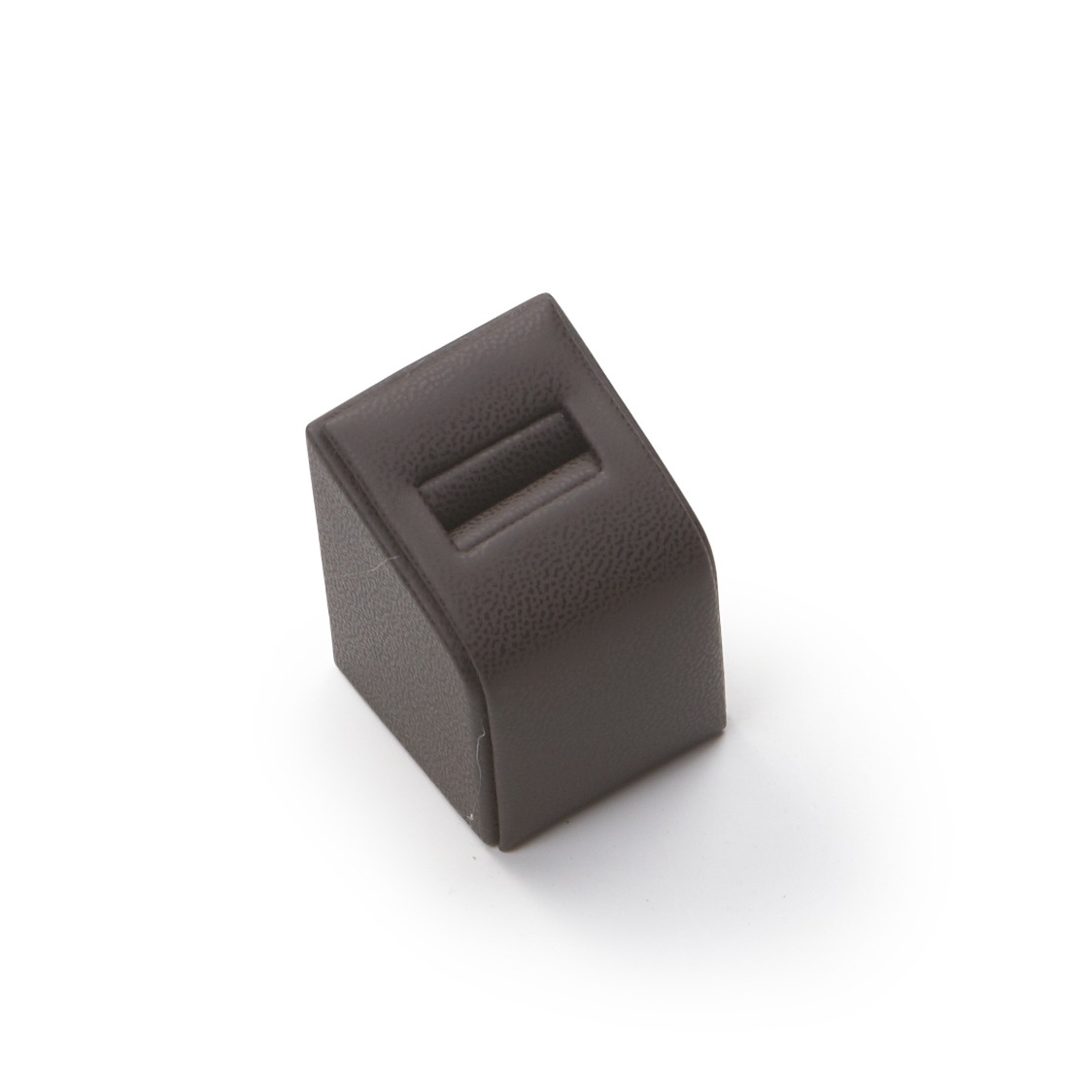 Chocolate Leatherette 1 Ring Slot Stand