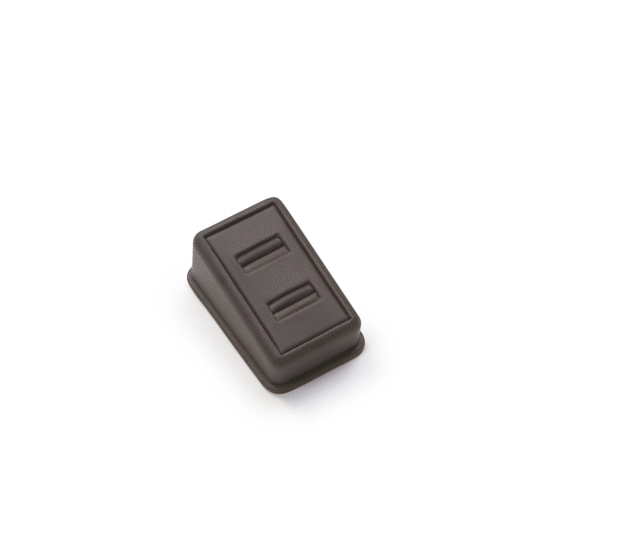 Chocolate Leatherette 2 Ring Slot Stand