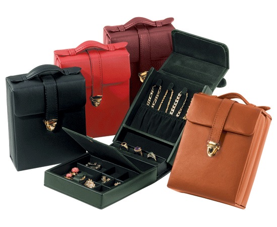 LEATHER LADIES POCKETBOOK JEWELRY CASE - Royce Leather