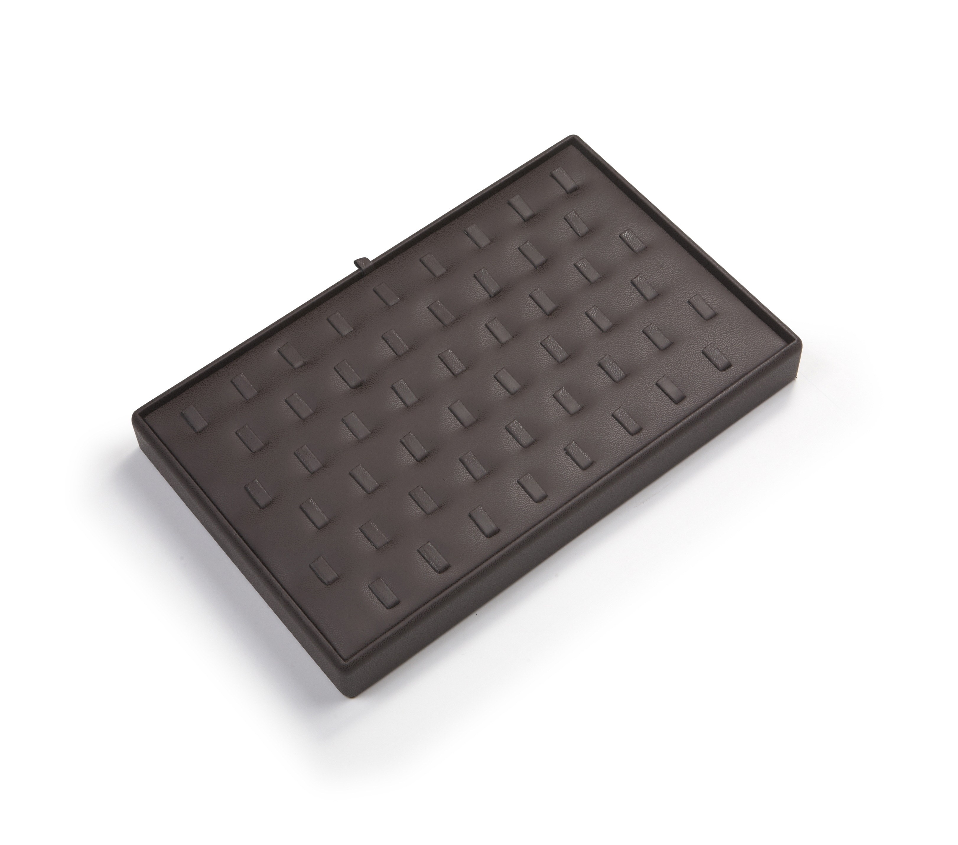 Chocolate Leatherette 51 Clip Ring Tray