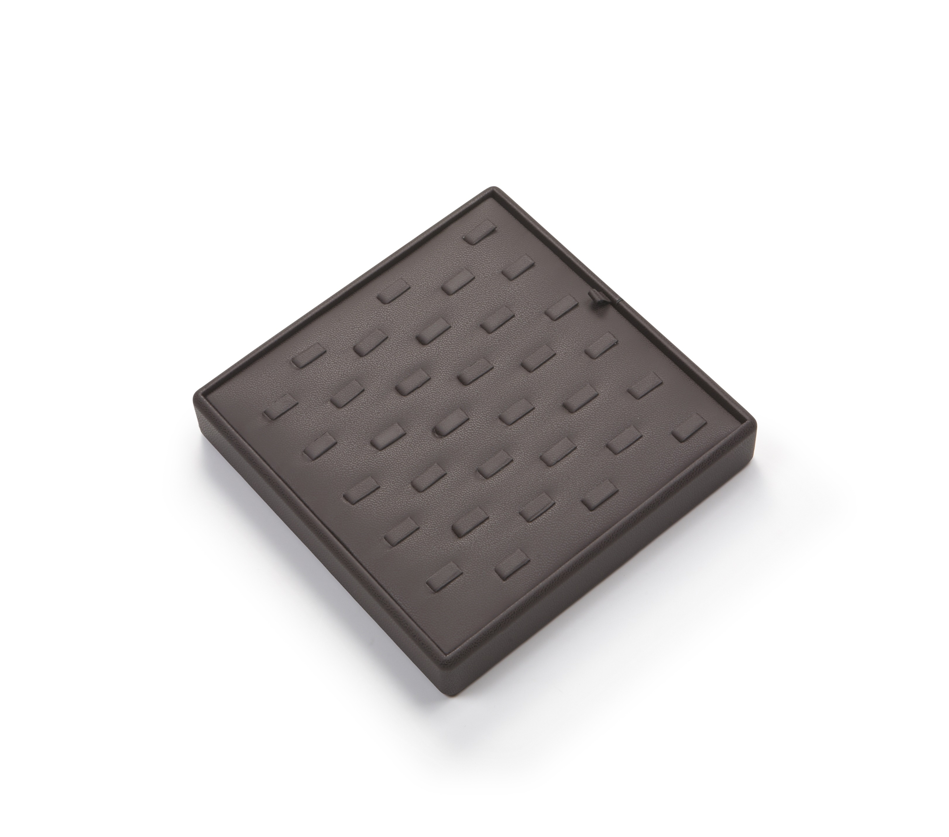 Chocolate Leatherette 33 Ring Clip Tray
