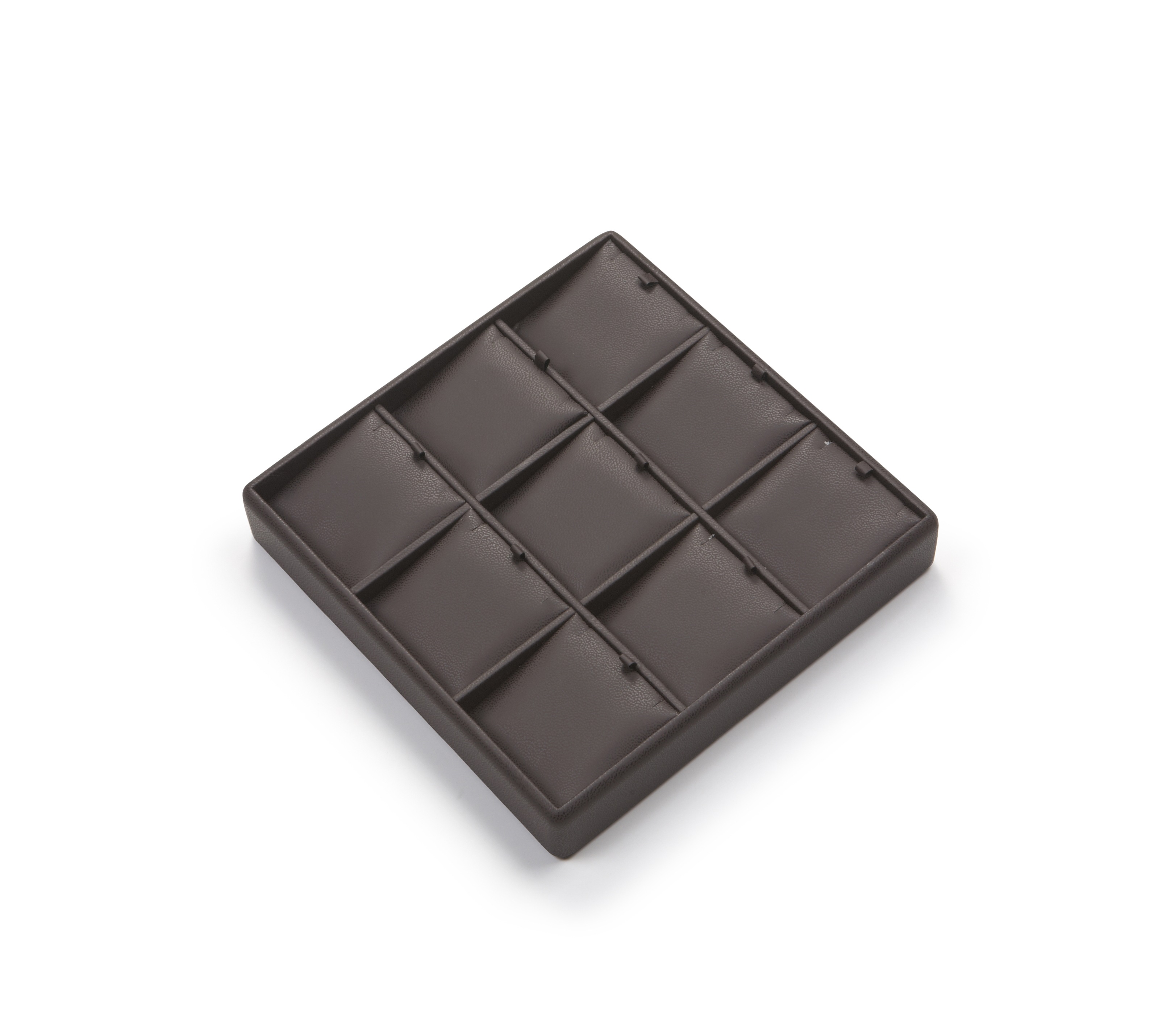 Chocolate Leatherette 9 Pendant Tray