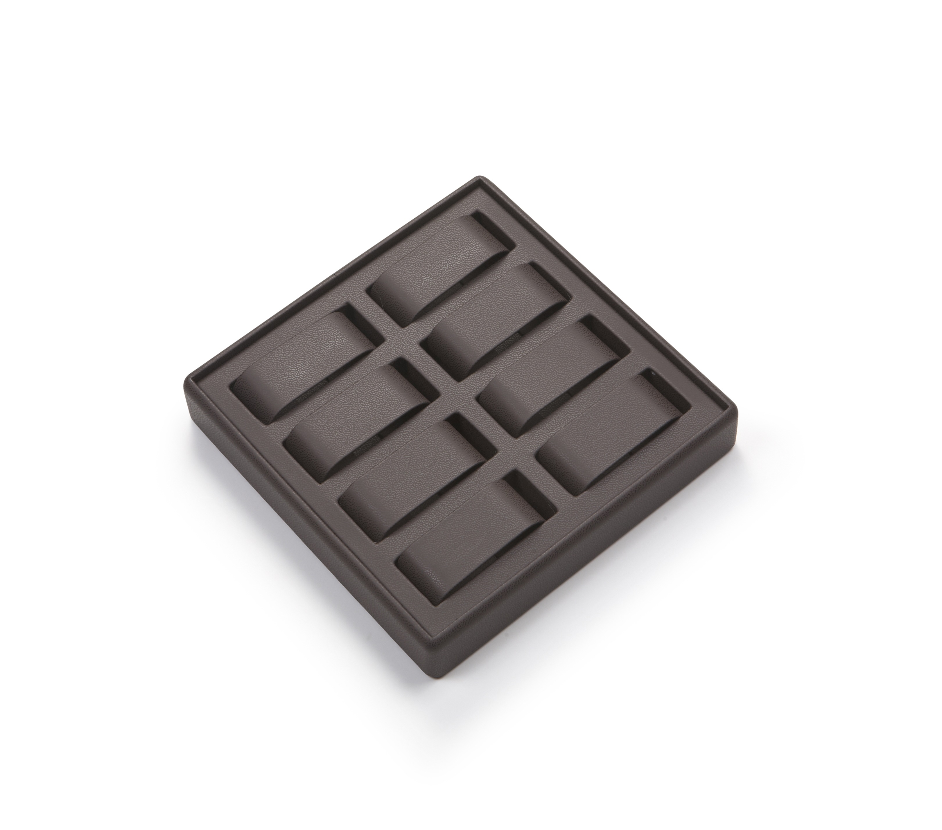 Chocolate Leatherette 8 Watch Tray