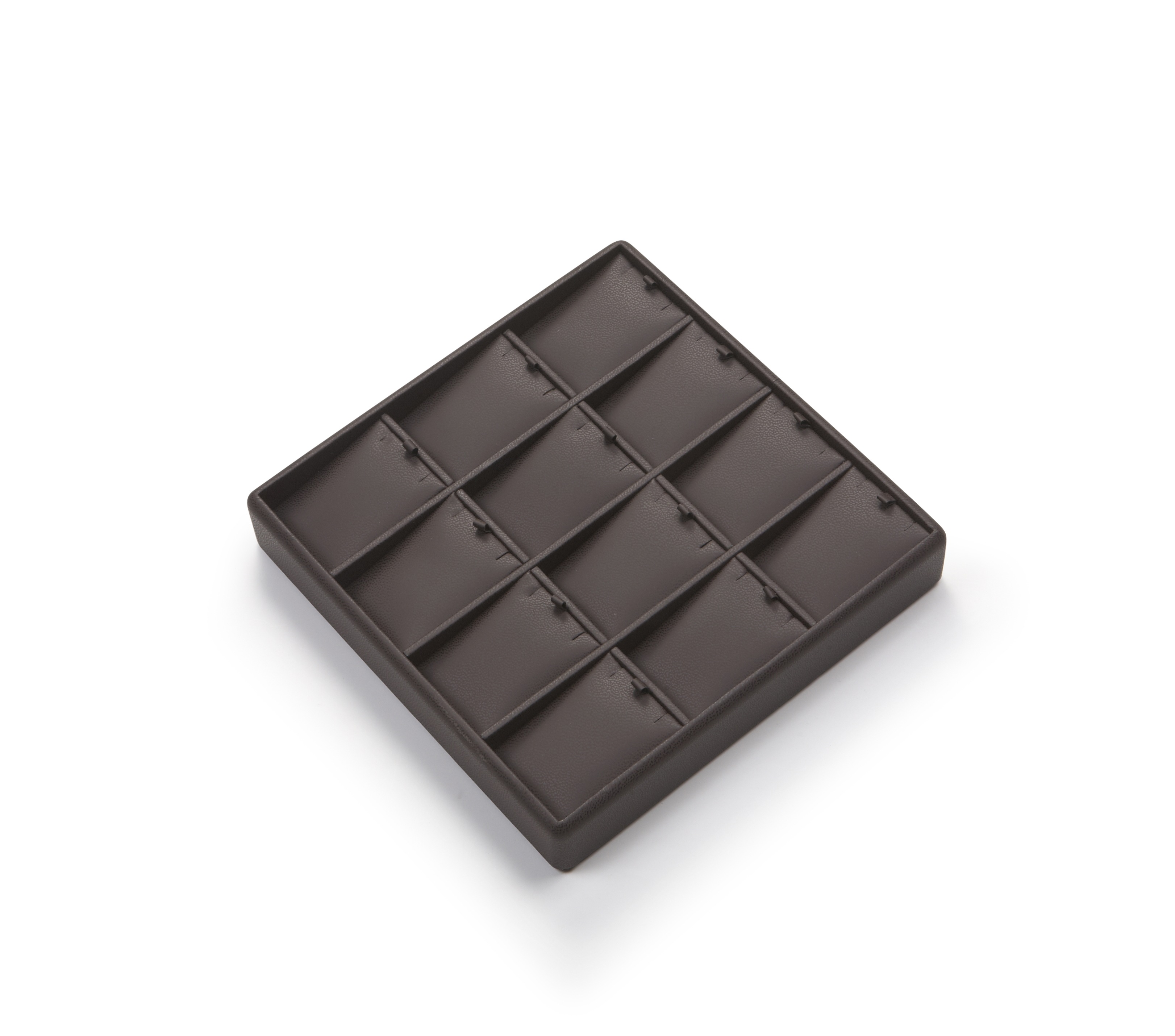 Chocolate Leatherette 12 Pendant Tray