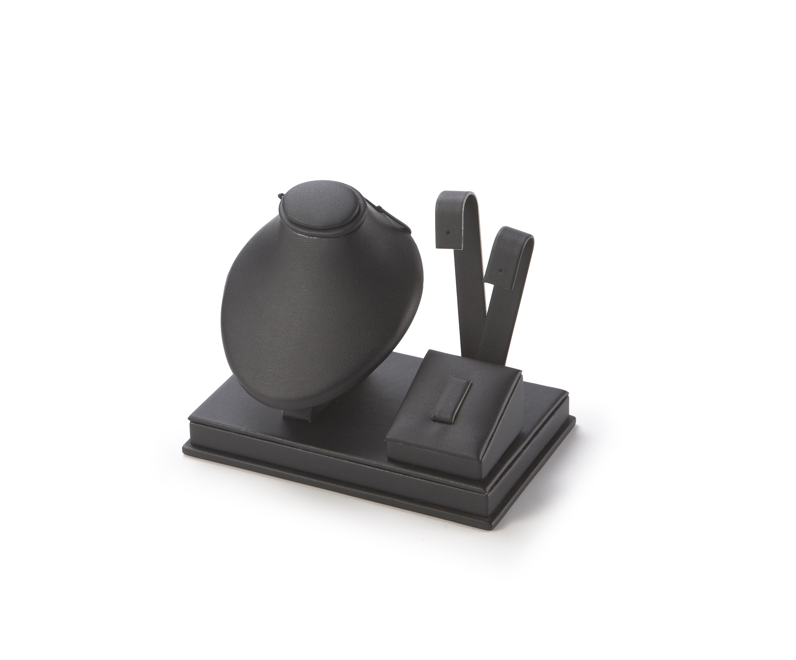 Black Leatherette Earring/Ring/Pendant Stand
