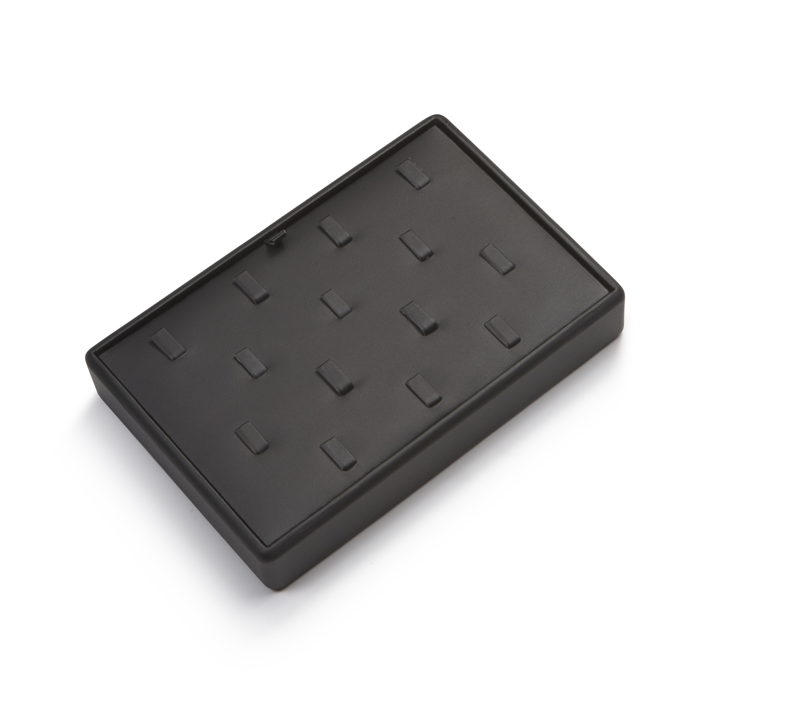 Black Leatherette 14 Clip Ring Tray
