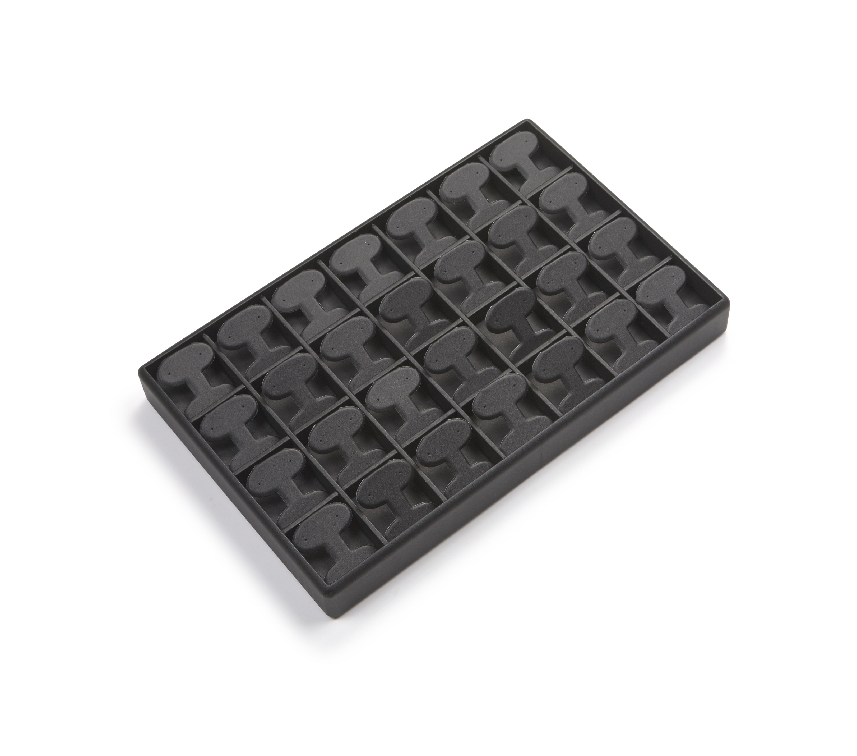 Black Leatherette 28 Earring Tree Tray