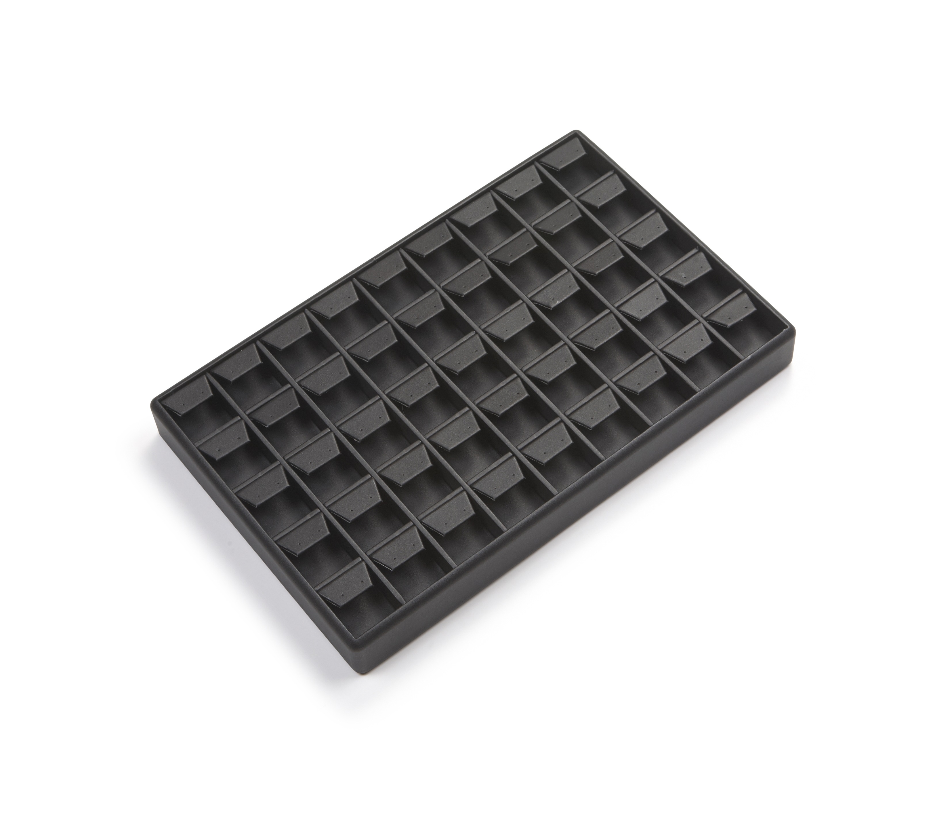 Black Leatherette 45 Earring Tray