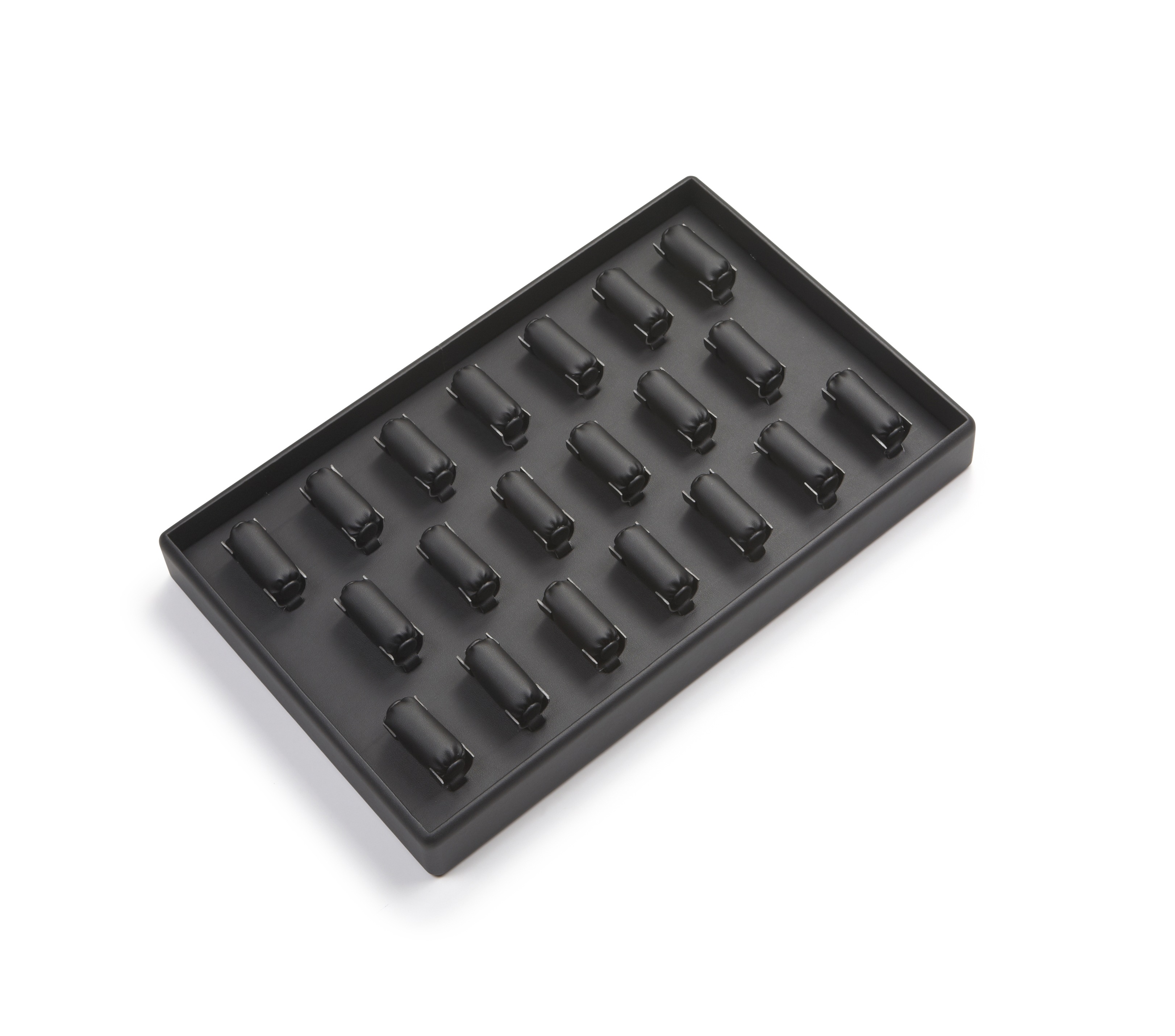 Black Leatherette 20 Ring Tray