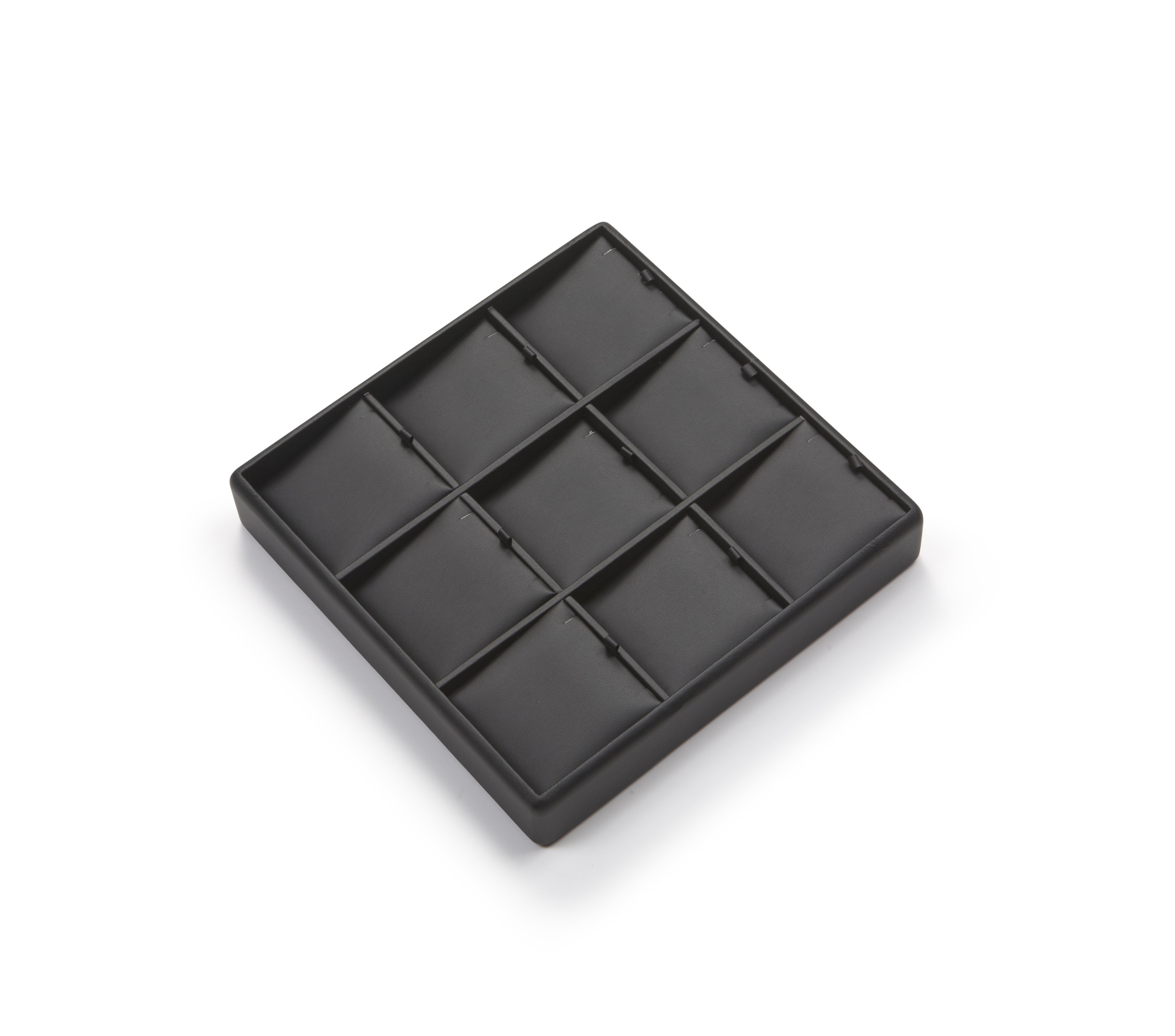 Black Leatherette 9 Pendant Tray