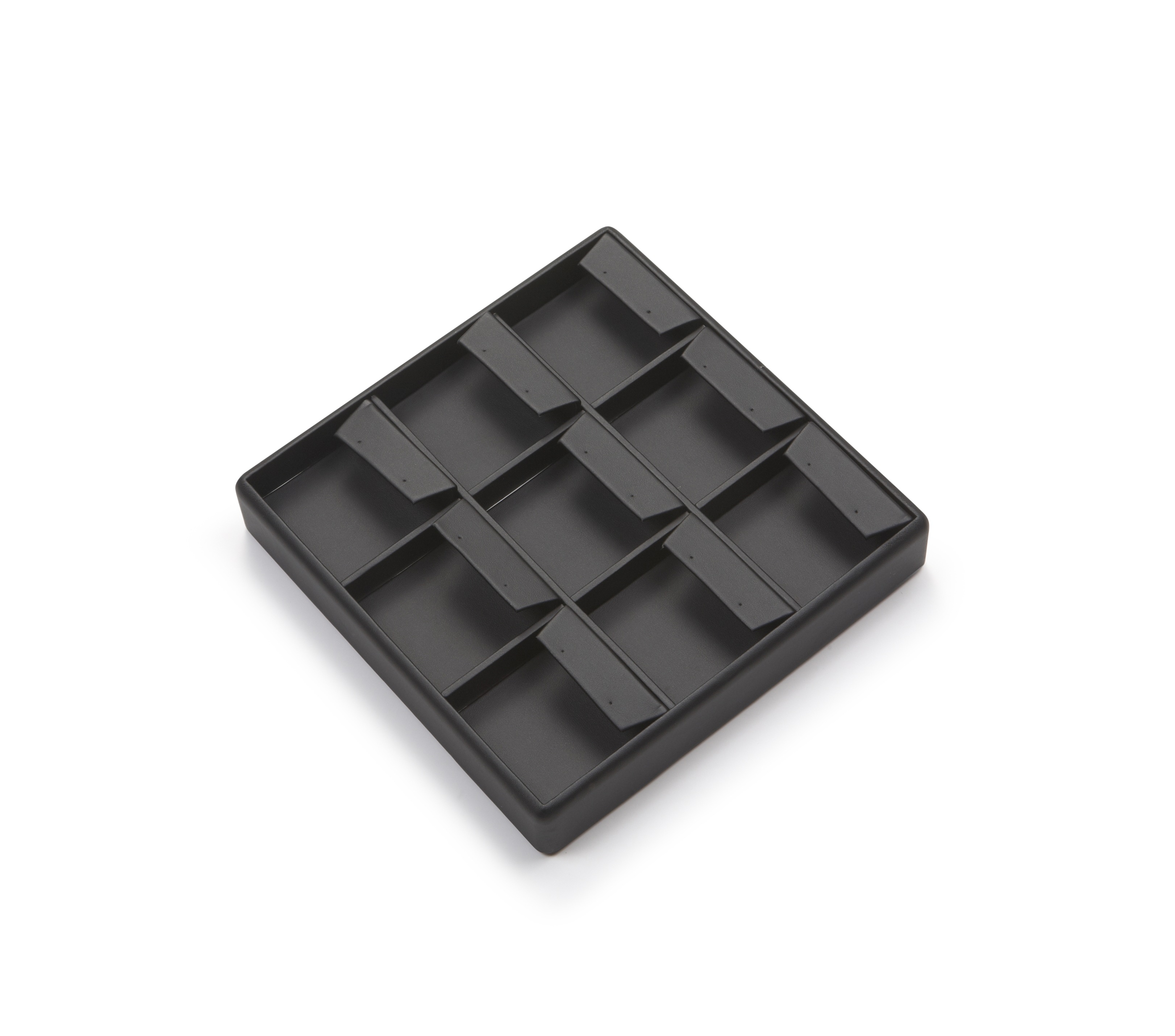 Black Leatherette 9 Earring Tray