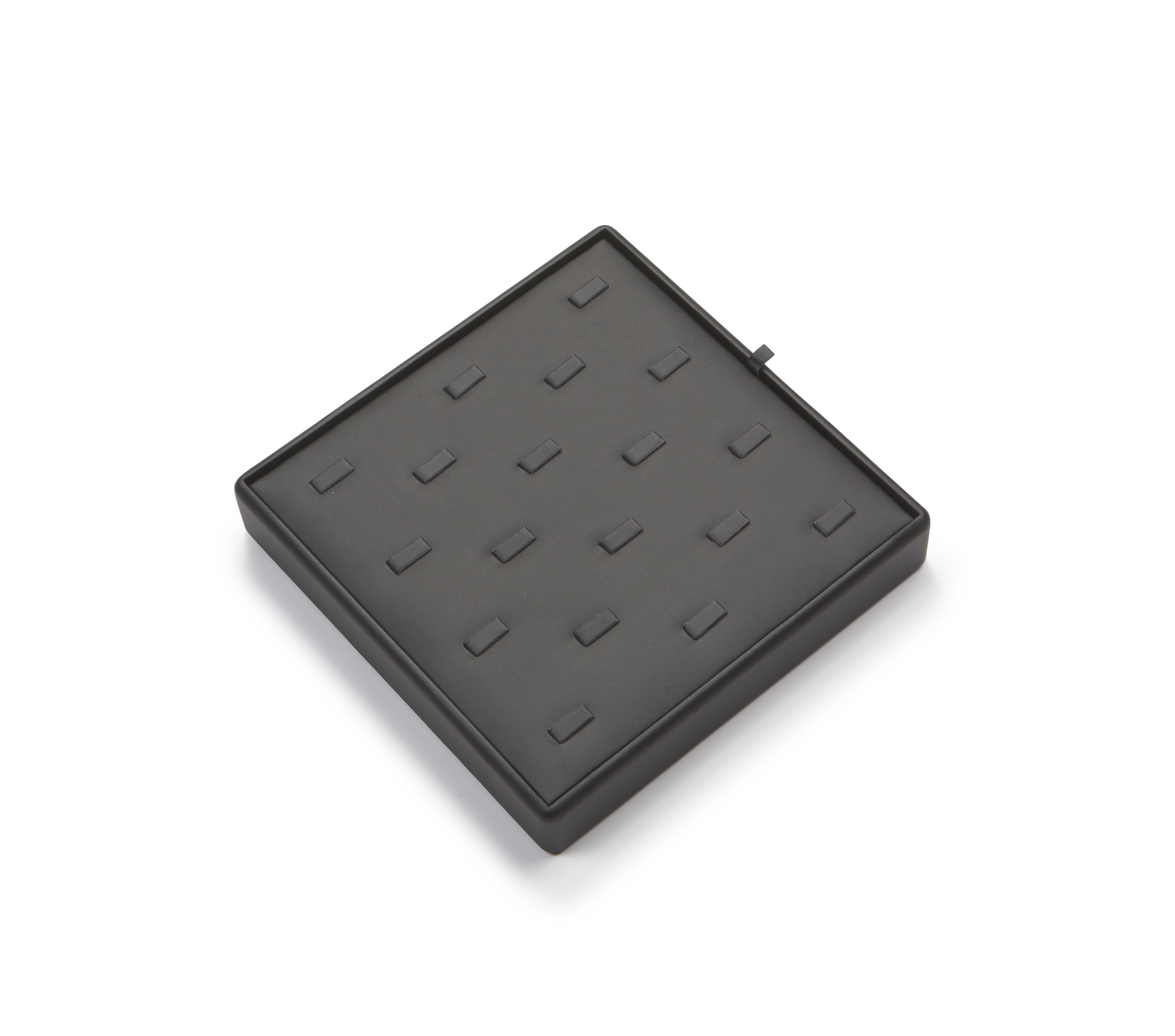 Black Leatherette 18 Clip Ring Tray