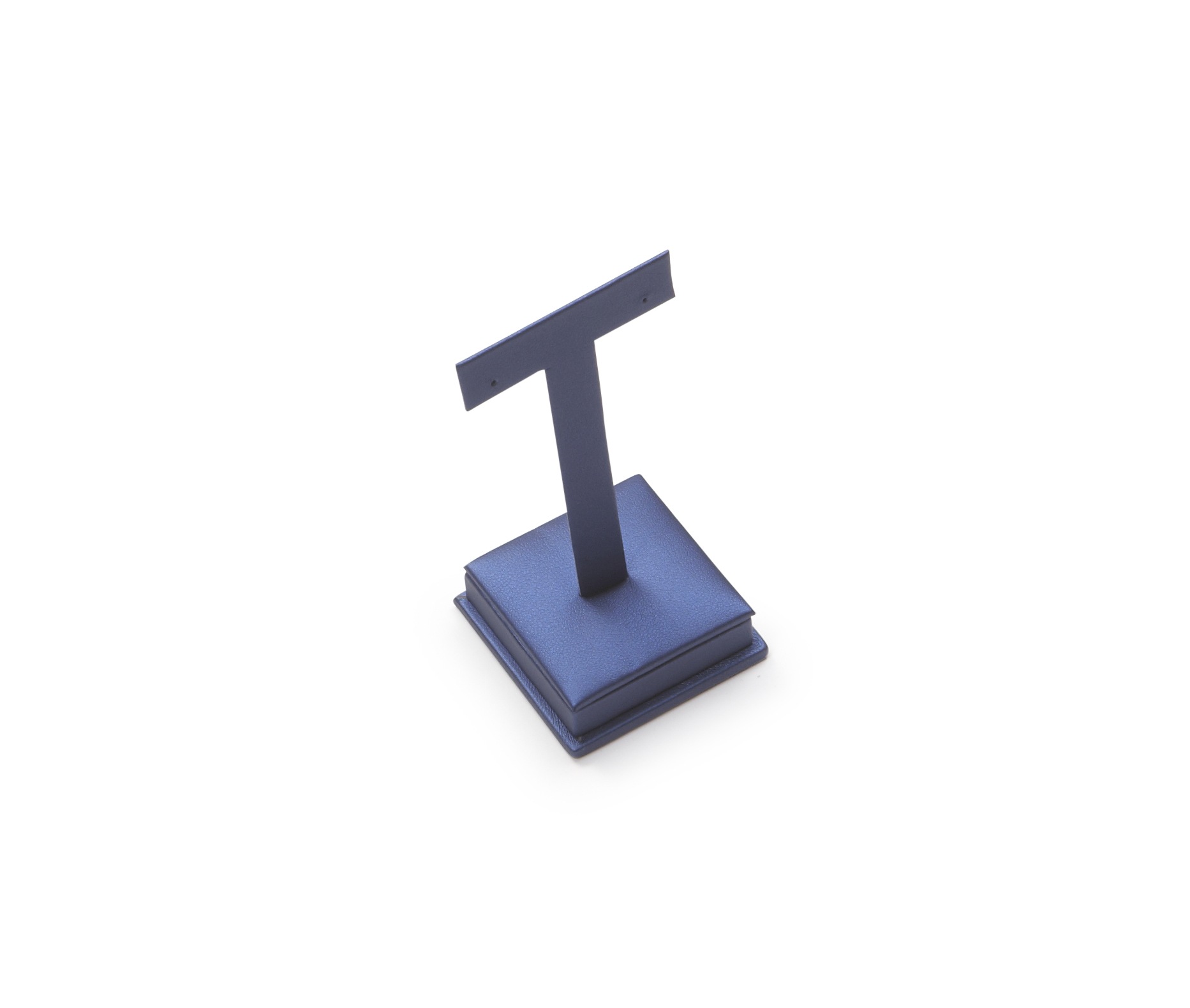 Navy Blue Leatherette Earring Stand
