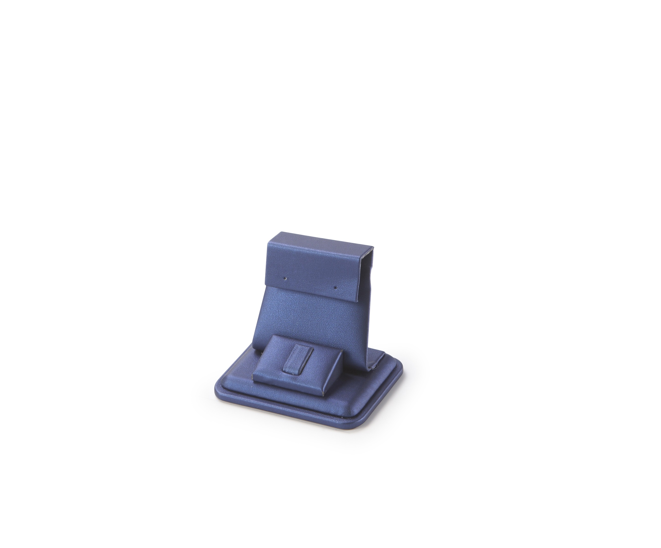 Navy Blue Leatherette Earring/Ring Stand