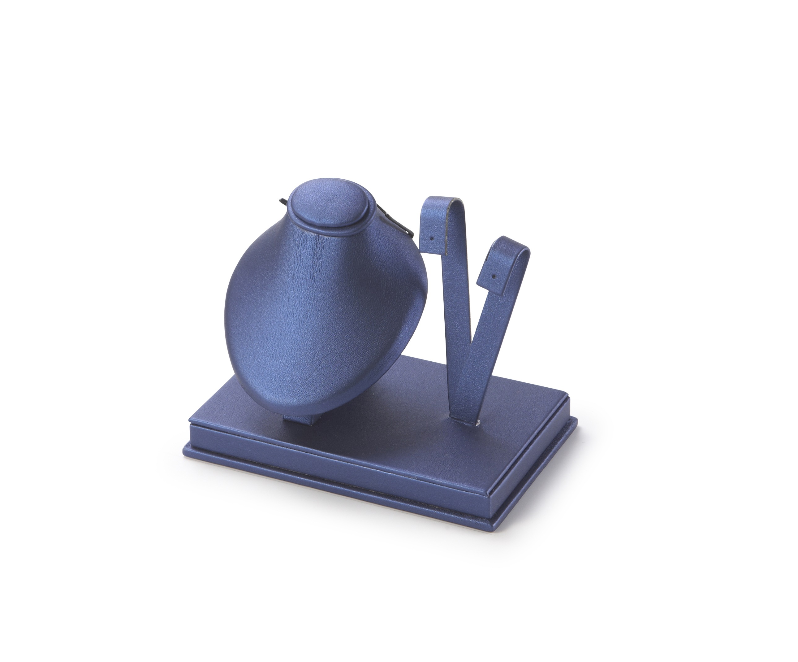 Navy Blue Leatherette Earring/Pendant Stand