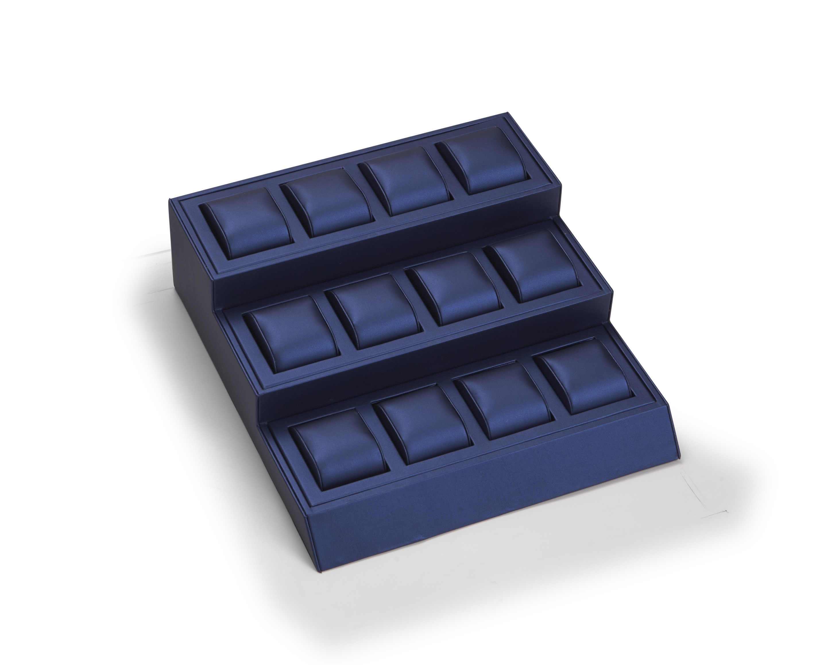 Navy Blue Leatherette 12 Watch Stand