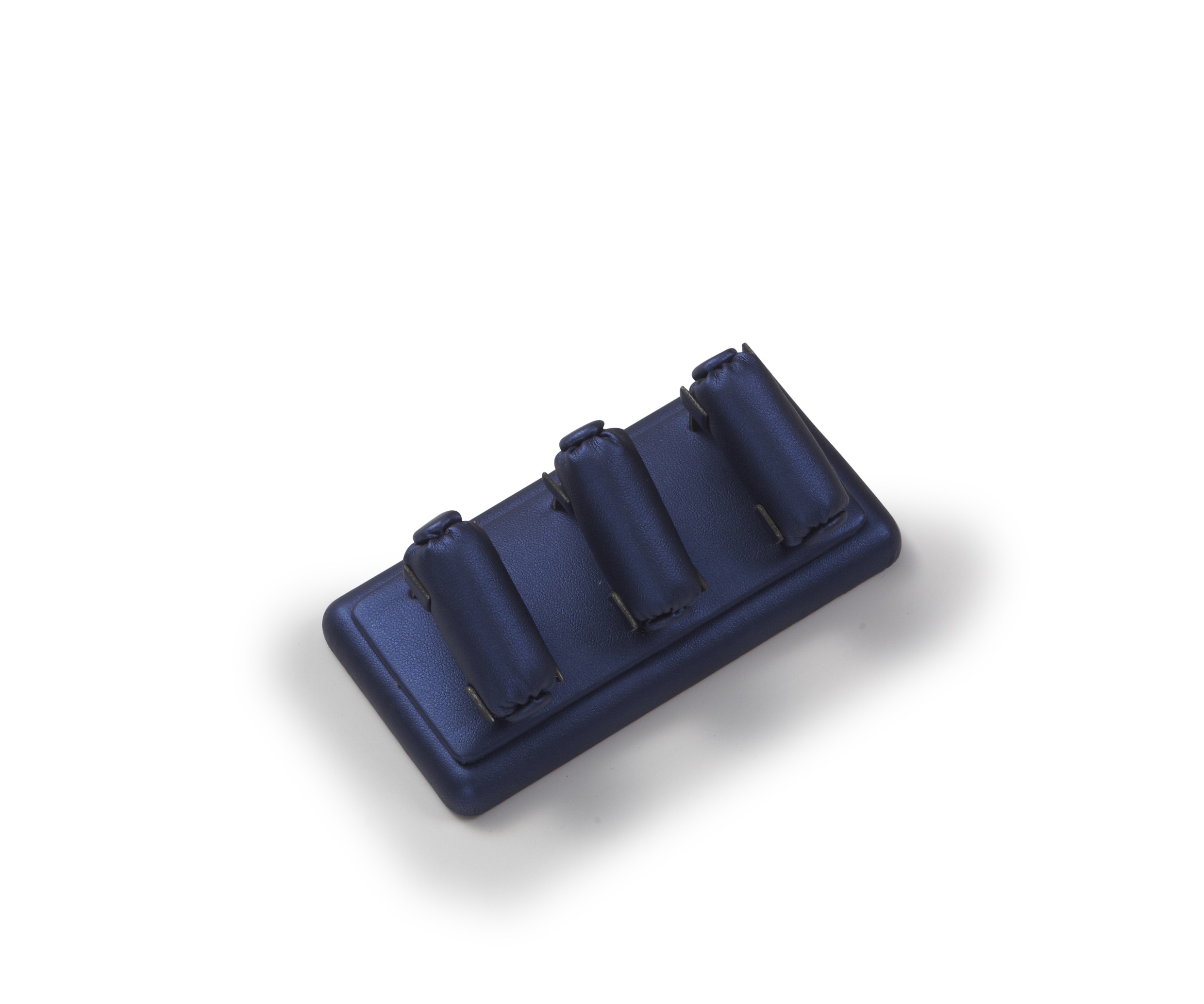 Navy Blue Leatherette 3 Ring Stand