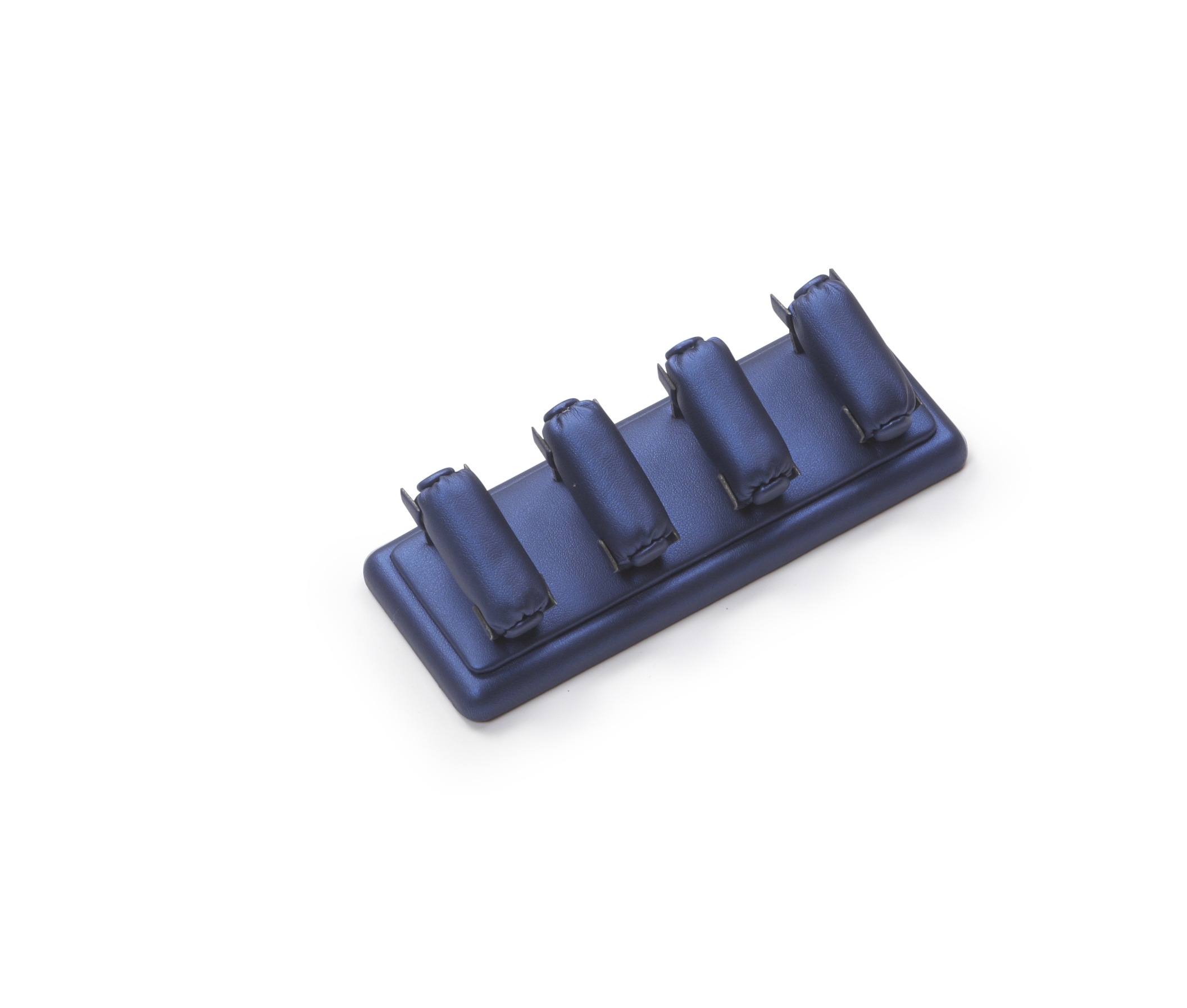 Navy Blue Leatherette 4 Ring Stand