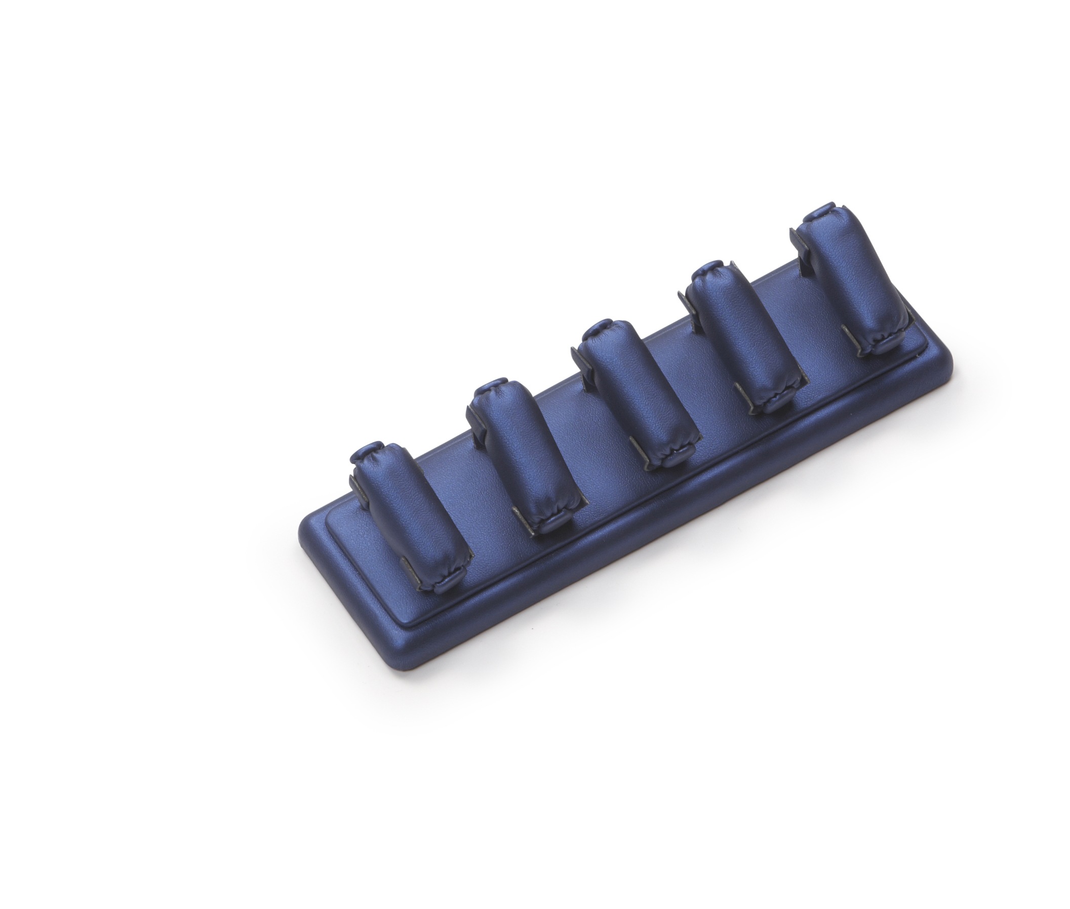 Navy Blue Leatherette 5 Ring Stand