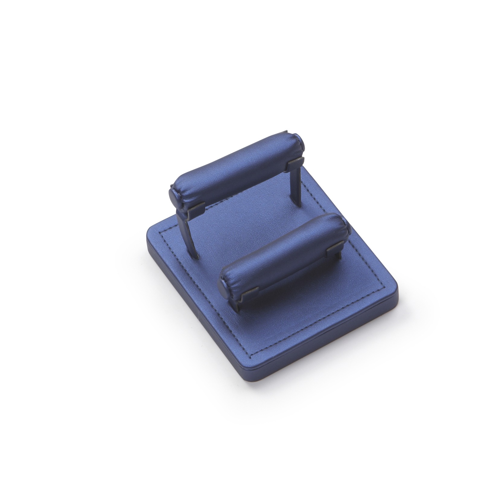Navy Blue Leatherette 2 Ring Stand