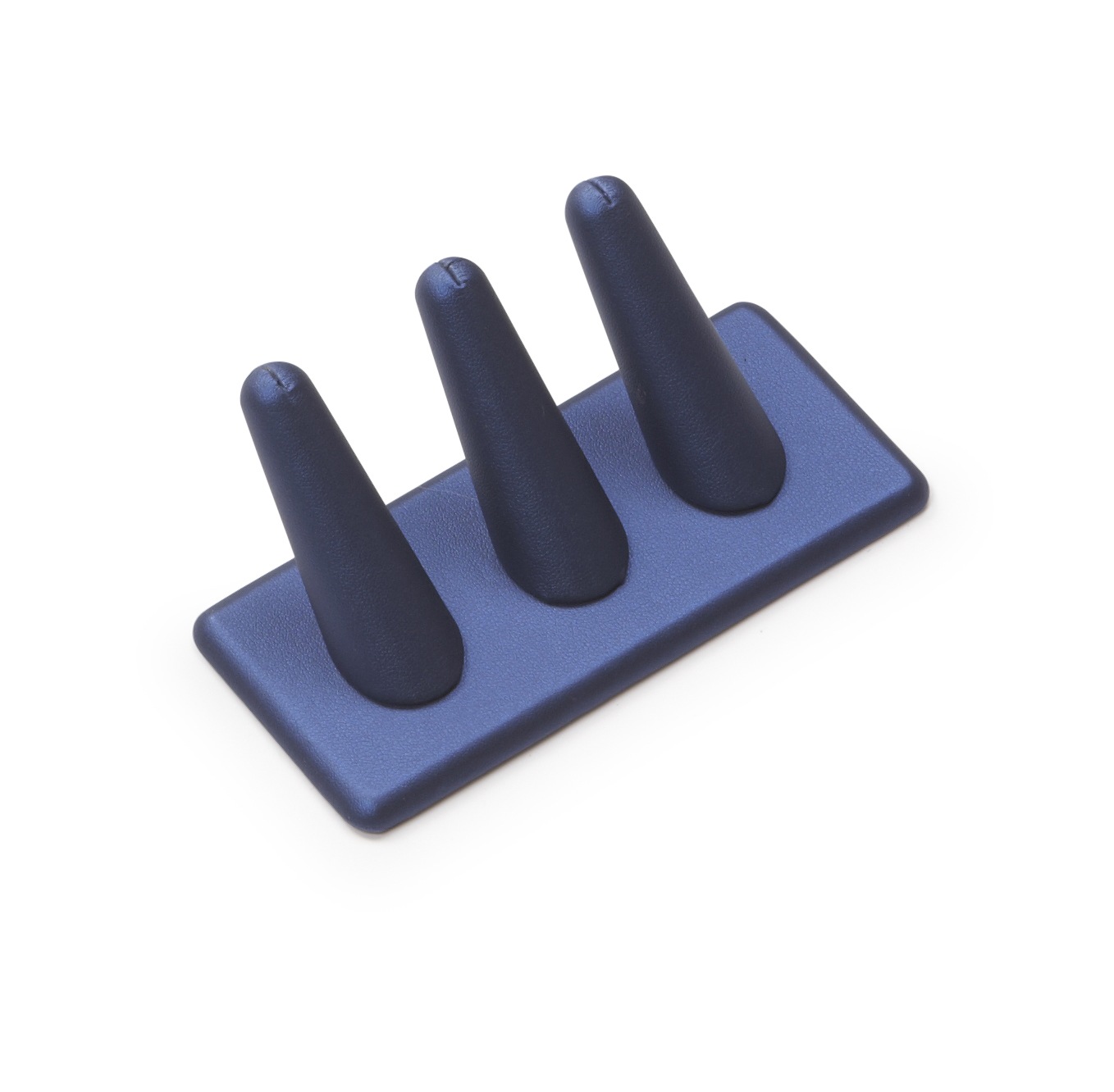 Navy Blue Leatherette 3 Ring Finger