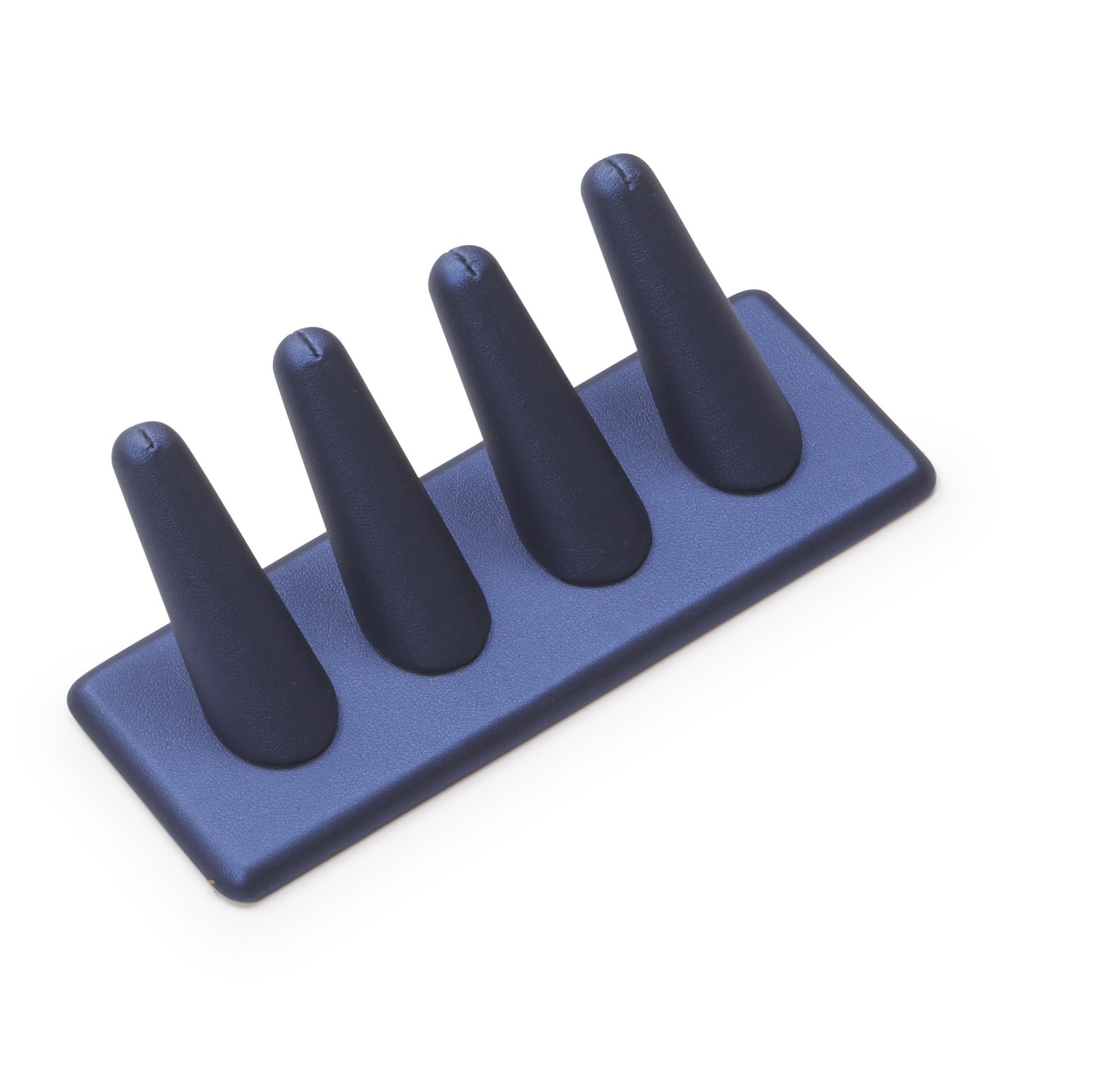 Navy Blue Leatherette 4 Ring Finger