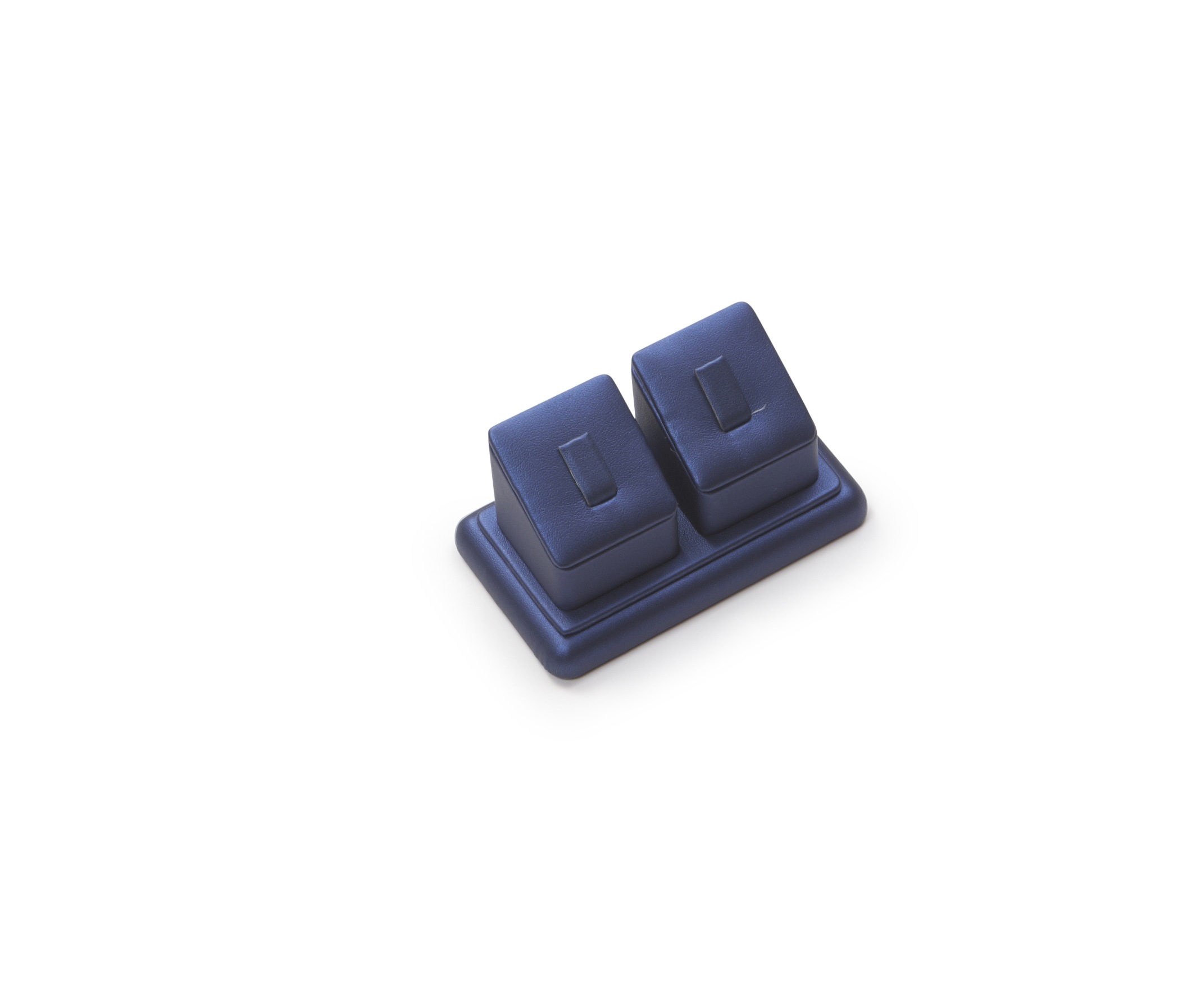 Navy Blue Leatherette 2 Clip Ring Stand