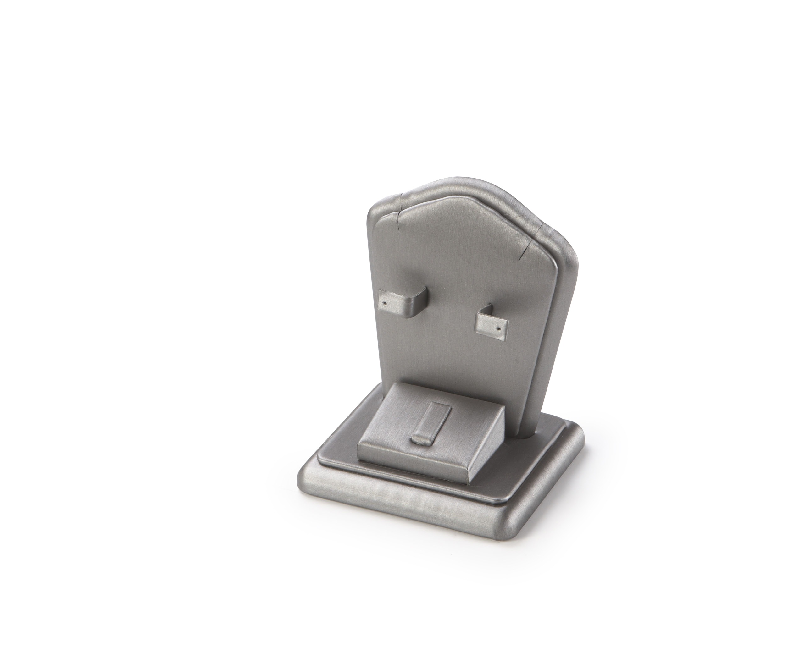 Silver Gray Leatherette Ring/Earring/Pendant Stand