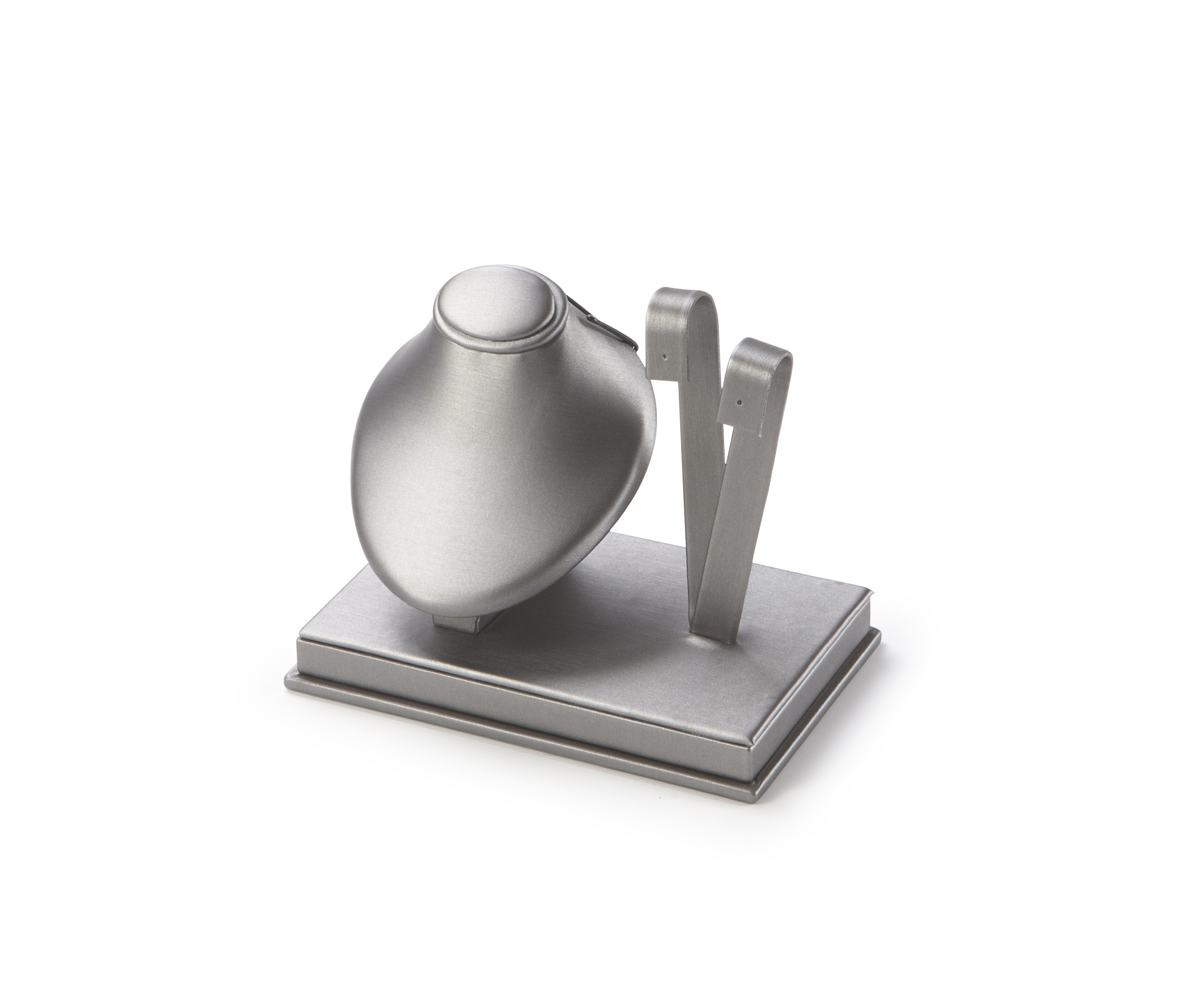 Silver Gray Leatherette Earring/Pendant Stand