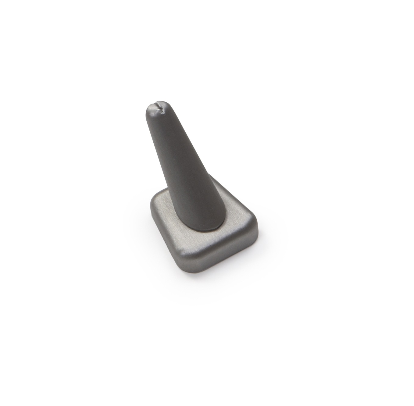 Silver Gray Leatherette 1 Ring Finger