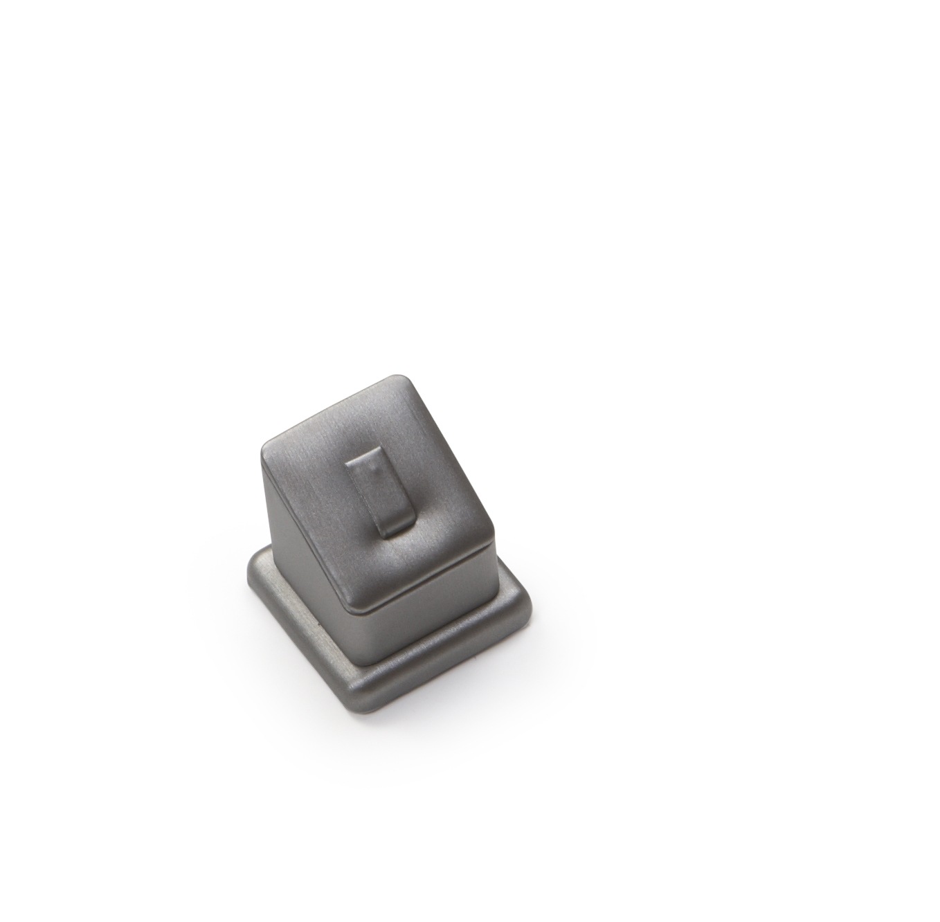 Silver Gray Leatherette 1 Clip Ring Stand