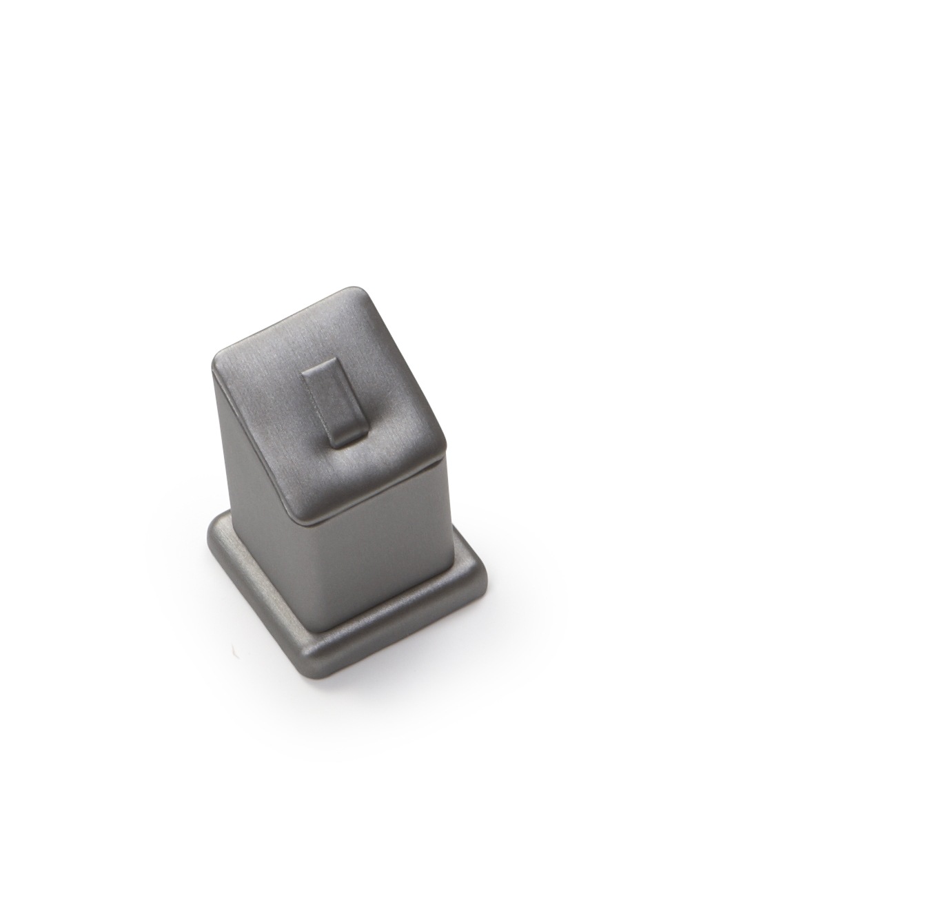 Silver Gray Leatherette 1 Clip Ring Stand