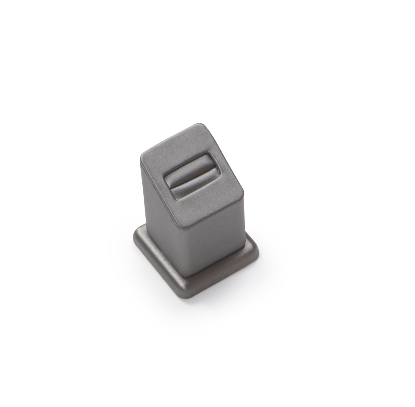 Silver Gray Leatherette 1 Ring Slot Stand