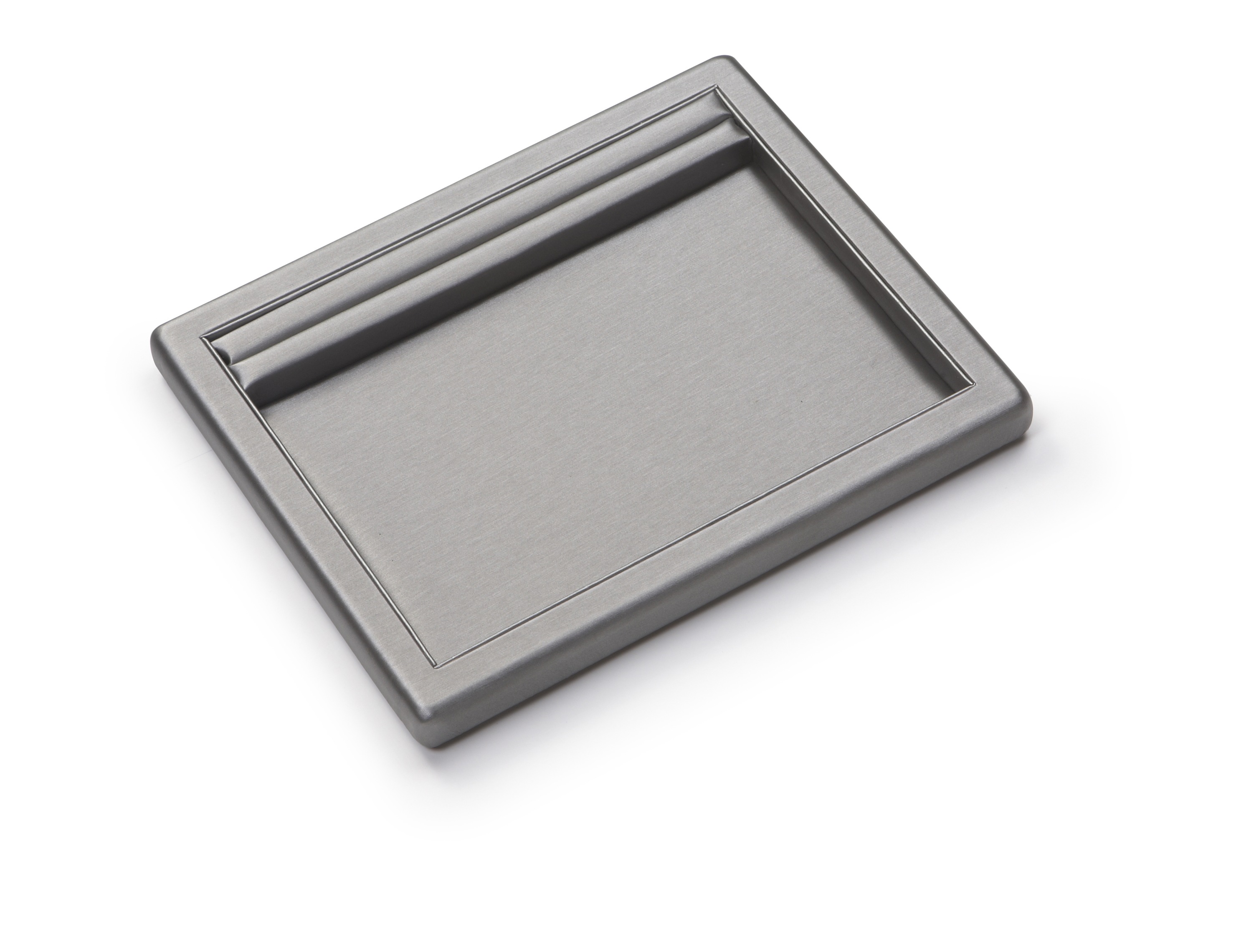 Silver Gray Leatherette Counter Pad