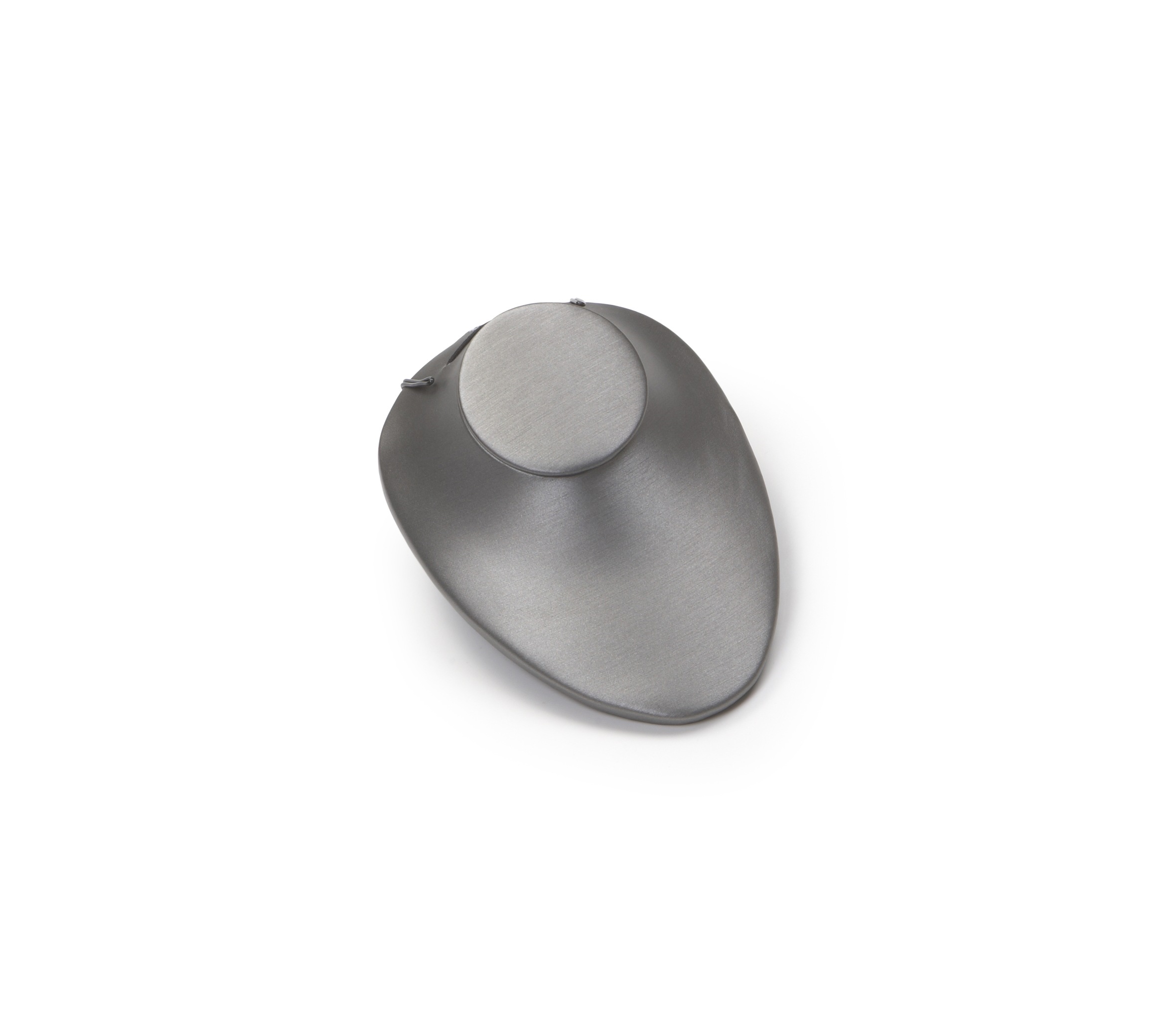 Silver Gray Leatherette Small Neckform