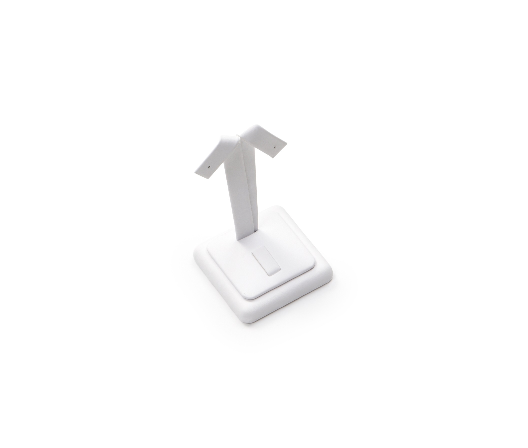 White Leatherette Ring/Earring Stand
