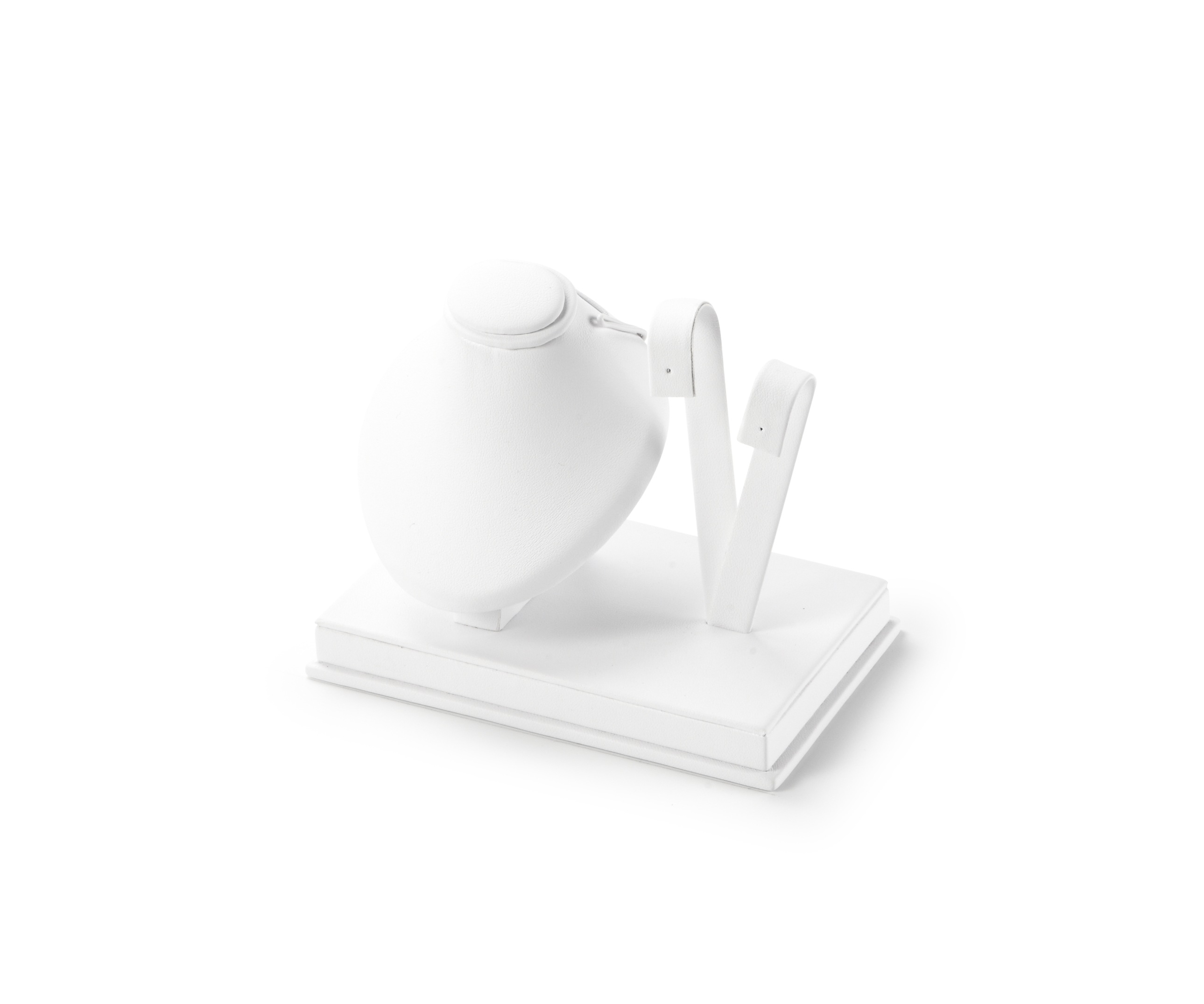 White Leatherette Earring/Pendant Stand