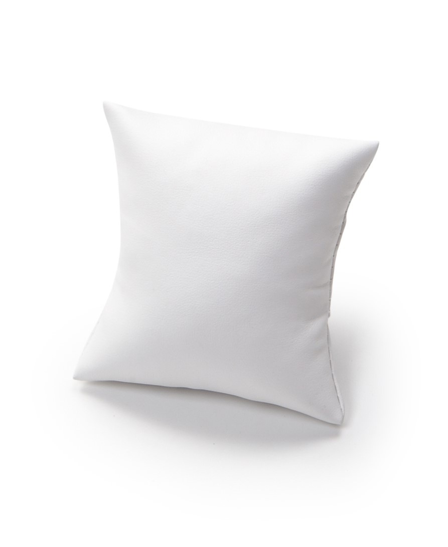 White Leatherette Pillow