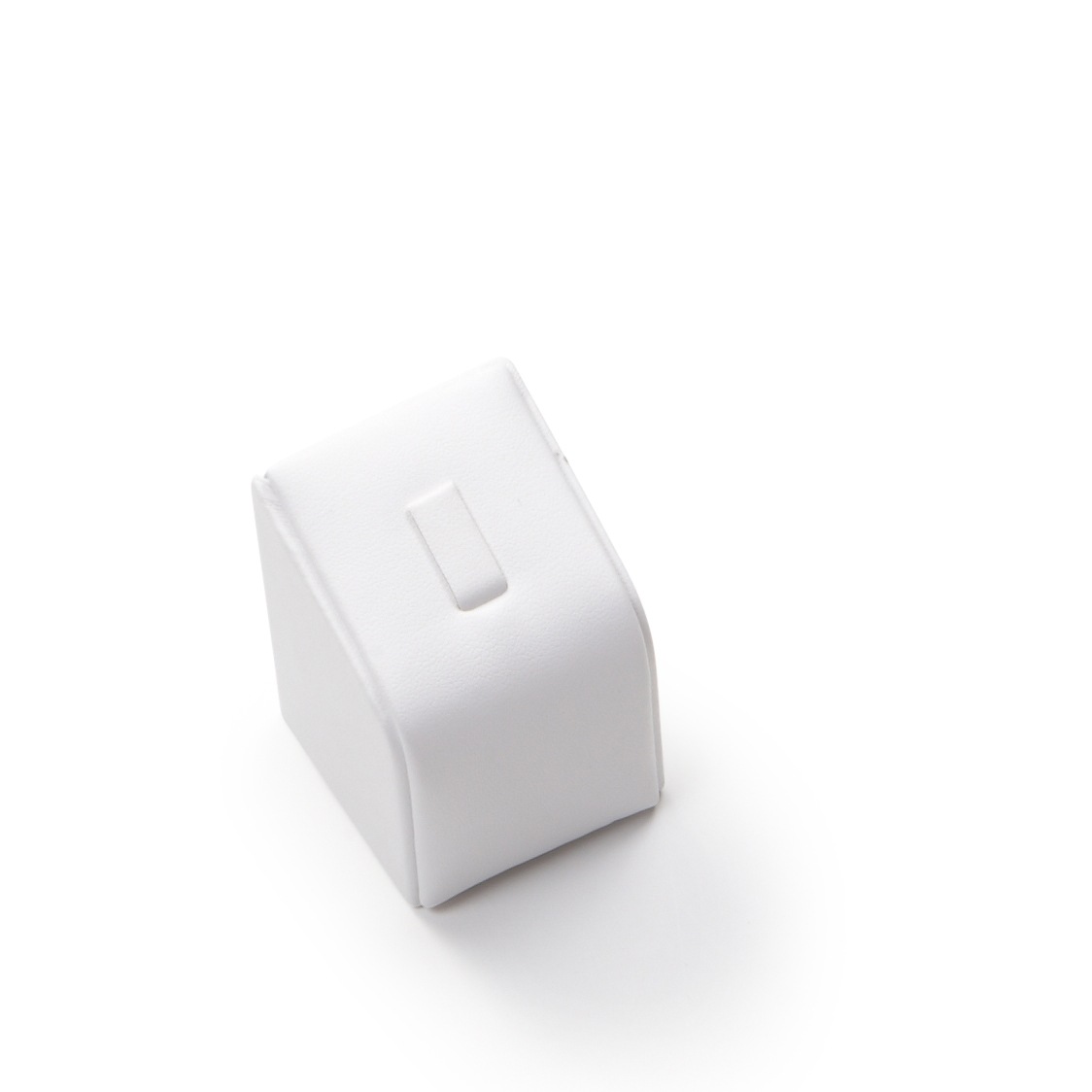 White Leatherette Ring Clip Stand