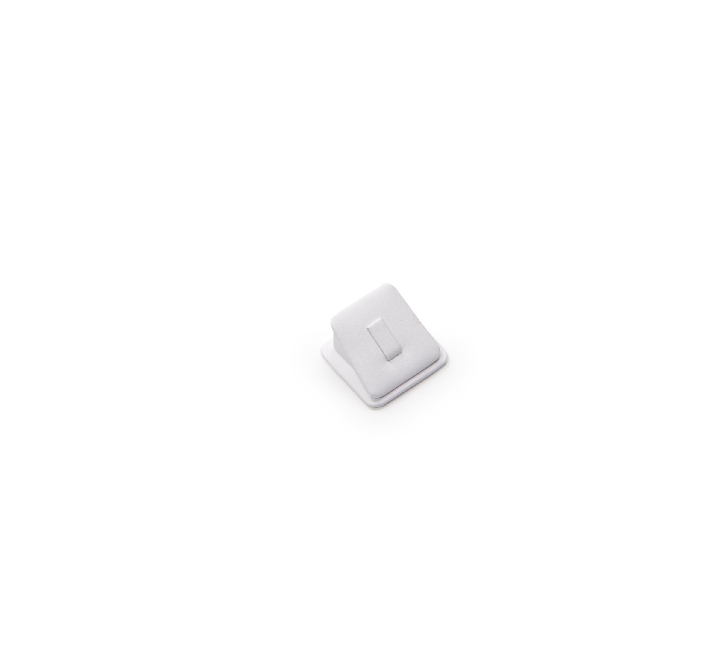 White Leatherette Clip Ring