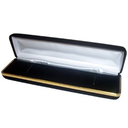 Velveteen Bracelet Box with Gold Rim 