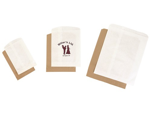Natural & White Kraft Merchandise Bags