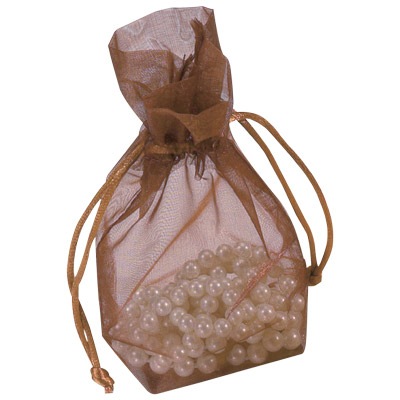 Flat Bottom Organza with Rattail String 3 1/2 x 5 x 1 1/2