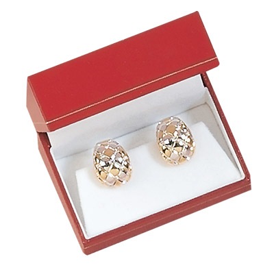 Leatherette with Gold Rim Earring Box           