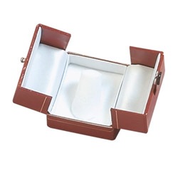 Leatherette Double Door Ring Finger Box 